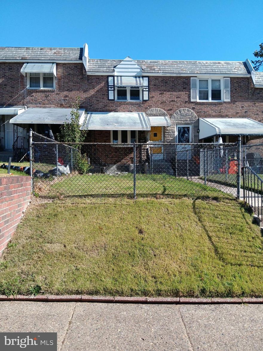 This 4 bed, 1 bath row is the one you’ve been waiting for with hardwood flooring along with new windows throughout both floors. The kitchen has stainless steel appliances. Upstairs, you'll find a spacious primary bedroom, with two additional bedrooms and the updated hallway bathroom. Further complementing this home is the lower level that offers a fully finished basement with a 4th bedroom /office adding additional living space. The lower level also has a laundry room that leads to a backyard and private driveway. The home also features a new roof, new windows plus a newer heater and water heater. The front covered patio is where you can sit and be a part of the neighborhood. 1027 Windsor is located on a quiet street in Collingdale. The ideal location puts the home within a short walk to SEPTA Trolley line 102, and close to Regional Rail Wilmington/Newark Line Aldan Station, while being within walking distance to a playground, offering opportunities for outdoor enjoyment. Only minutes to Center City Philadelphia and I 95. This home qualifies for grants for qualified Buyers! Ask your agent about the grants and others!! Why pay rent when you can own it! Great price for the area and A good deal for first time home buyer. You will appreciate the affordability of this home! Workers still on location finishing the house