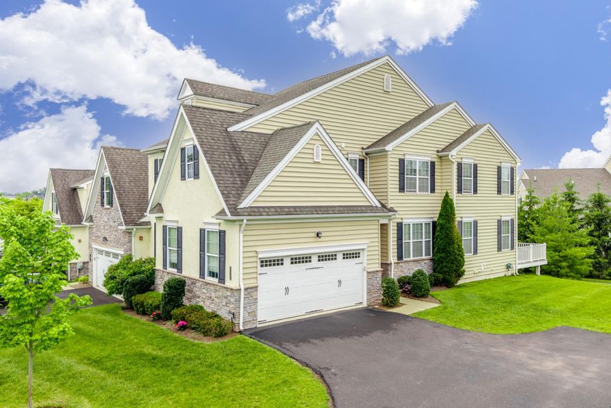 Welcome to the gated community of Thorndale within the highly regarded North Penn School District. This beautifully appointed end-unit townhome offers over 3000sqft of combined living space including  3 bedrooms, 3.5 baths, a two-car garage, and thoughtfully designed modern living space that balances openness with architectural definition.

Rich espresso-toned hand-scraped hardwood flooring flows throughout the main level, creating warmth and sophistication from the moment you enter the home. The kitchen is both stylish and functional, featuring slate appliances, granite countertops, a center island with seating, and an extended breakfast area surrounded by windows that fill the space with natural light. Directly leading to the Trex deck, you will find the perfect area for grilling, entertaining, or simply relaxing with the privacy of mature landscaping and no homes directly behind you. 

As an end unit, the home benefits from an abundance of sunlight that enhances the spacious feel throughout. The adjoining living area has a gas fireplace, creating a cozy setting for cooler nights. A powder room and a private study, ideal for a home office, playroom, or flex space, complete the main level. Custom wooden blinds throughout the home add warmth, elegance, and timeless style while providing both privacy and natural light control.

Upstairs, the spacious owner’s suite offers a calming neutral palette, two walk-in closets, and a beautifully renovated ensuite bath featuring a glass-enclosed spa-style shower. A dedicated vanity area was designed for everyday convenience, nothing has been overlooked in your very own oasis. Two additional bedrooms share a full hall bath, while the second-floor laundry room adds practicality to daily living.

The recently finished lower level expands the home’s versatility adding an additional 775sqft of living space, with durable white oak luxury vinyl flooring and a bright, contemporary aesthetic. This level provides exceptional flex space with Wifi controlled lights and Bluetooth surround sound audio- perfect for game days, movie nights, guests, fitness, or extended living for family or friends. A private fourth bedroom or guest suite is perfect for multi-generational living.  Storage space is unparalleled in this home for all your prized possessions. 

Enjoy low-maintenance living with the HOA handling all landscaping and complete snow removal throughout the community.
Tree lined streets, walking paths and close proximity to shopping, dining, and  parks, create an exceptional location.  Refined finishes, and versatile living spaces combined create a home designed for both comfort and entertaining.
OPEN HOUSE SATURDAY 5/30: 1:00-3:00PM
