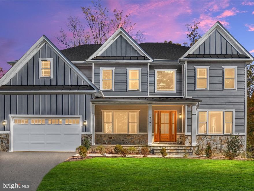 NEW CONSTRUCTION ready for delivery. **Amazing GEM of a location in Fairfax County** Gorgeous Hardie Plank and Stone home on .48 acre lot with covered Front Porch plus Rear Deck with stairs to yard. 5800+ sq ft of living space on three levels including walk out basement. Kitchen and all bathrooms individualized by custom tile work. Impressive entry foyer / high, tray, and coffered ceilings / custom trim work / light color flooring on all levels / contemporary horizontal railing on staircases / contemporary light fixtures / ceiling fan. Great flow of open space through main level with gourmet island kitchen, family room warmed by gas fireplace, living/flex, and dining areas, main level office/playroom/bedroom, full bath, drop zone with built ins next to garage entry. Kitchen includes deep ceramic farm sink, walk-in pantry, butlers pantry, oversized island with room for seating, and Stainless appliances featuring 6 burner gas range, range hood, double oven with microwave, 48" refrigerator, custom cabinetry to ceiling. Owner's suite with Sitting Room flows to  Bath with soaker tub plus oversized shower and three walk in closets. Four total Bedrooms on upper level all with en-suite Baths. Walk out Lower Level hosts full size windows, Recreation Room with Wet Bar, Media Center, Exercise Room, Bedroom with full Bathroom, Powder Room, and Storage Room.  Upper Level Laundry Room. Attention to details and quality include Pella windows, dual zone programmable HVAC, floor to ceiling tiles in all baths, dim lighting for media center, garage door keypad and opener, 220 outlet in garage for electric vehicle charging. Natural gas for furnace, water heater, cooking, fireplace. No HOA dues. **Serene location to enjoy the beauty of all seasons just minutes to shopping, services, parks, schools including George Mason University; major road access to Beltway, airports, and Washington DC **