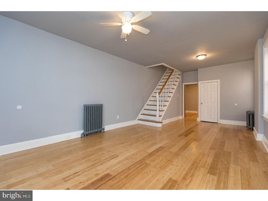 Welcome to 1920 Berkshire St in Frankford. This 3 bed, 1 bath porch front row home has been well maintained and recently updated. The first floor consists of a large open living room with ceiling fan, coat closet, and abundant natural light that flows into the formal dining room. Beyond the dining area is the gorgeously updated modern kitchen with ceramic tile floor, dark wood cabinetry, tiled backsplash, and stainless appliances. Large cemented rear patio perfect for gardening, grilling, and chilling. Upstairs are 3 spacious bedrooms and full hall bath with modern fixtures. The basement is clean and dry with plenty of space for storage. Make your visit today!
