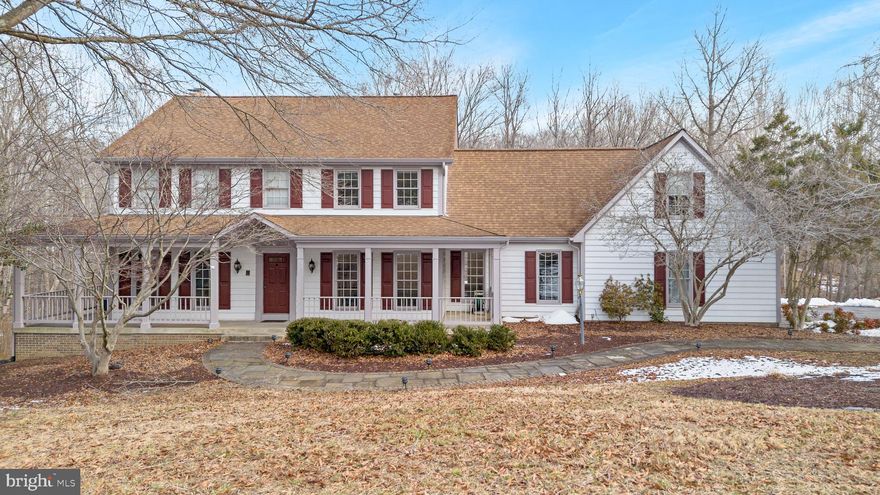 Elegance and privacy meet in this stunning Liberty-built Colonial nestled on 2.1 serene acres backing to parkland. Offering over 5,600 finished square feet, this impressive residence features 6 spacious bedrooms and 5 full baths designed for refined yet comfortable living.  The gourmet kitchen showcases granite countertops, stainless steel appliances, and rich hardwood floors, flowing seamlessly into the inviting family room with fireplace. The fully finished walk-out lower level provides additional living space complete with recreation room, den, and full bath—ideal for guests or multigenerational living.. Outdoor living is exceptional with a screened-in porch, expansive upper and lower decks, and professionally landscaped grounds. Additional highlights include two fireplaces, a main-level full bath, side-entry 2-car garage, and a 14KW backup gas generator. A rare opportunity to own space, sophistication, and tranquility in sought-after Foxlair Acres.  Don't miss the opportunity to call this home.  !Welcome Home!