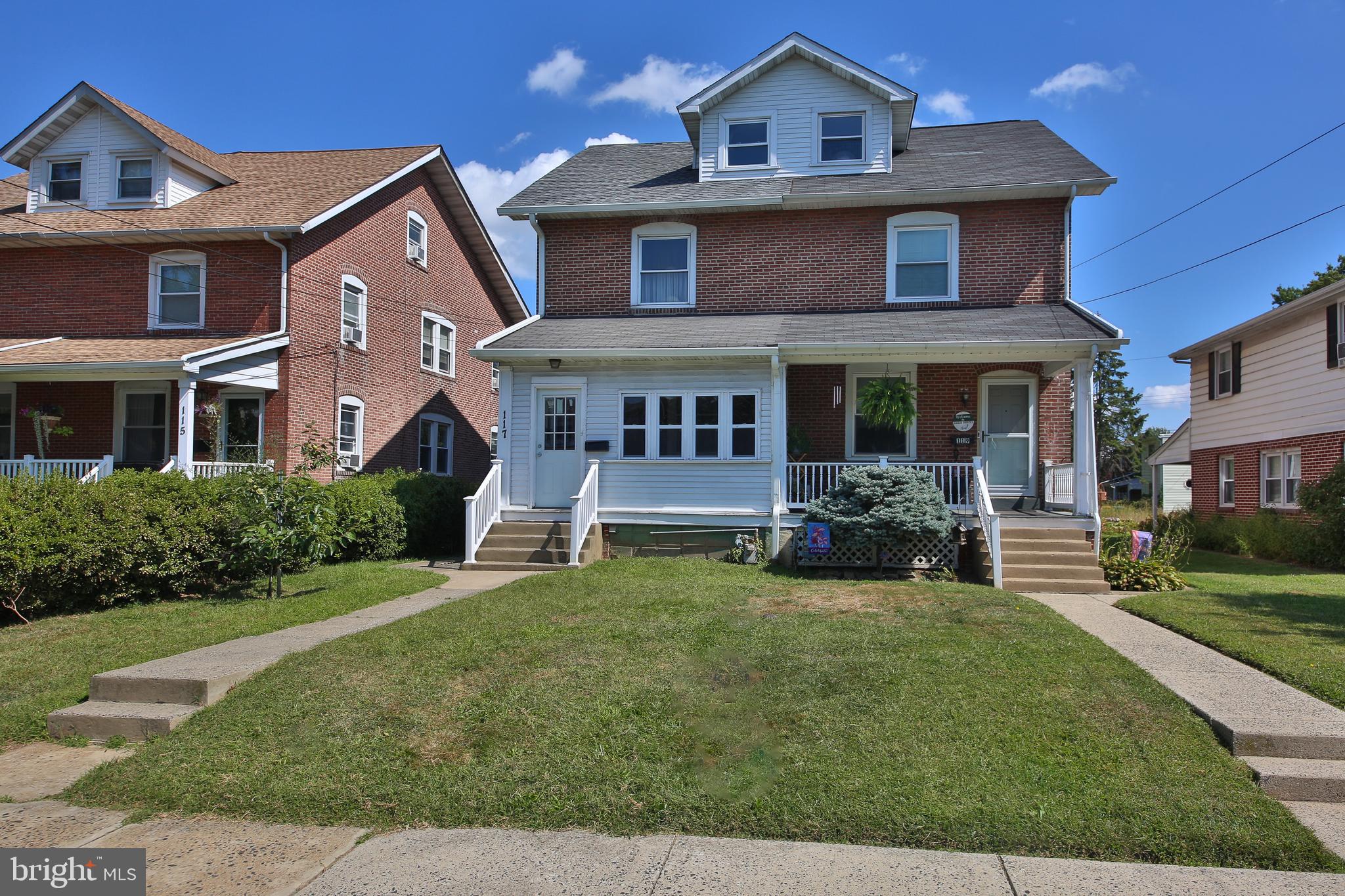 Fall in Love with This Lansdale Twin Gem!
This beautifully maintained four-bedroom brick twin blends timeless character with thoughtful modern updates. From the moment you step onto the inviting enclosed front porch, you’ll feel right at home. Inside, a large open living room and dining room showcase gleaming hardwood floors, which continue throughout all bedrooms.
The updated eat-in kitchen features beautiful maple cabinets with soft-close doors, granite countertops, and a spacious pantry with direct rear yard access. A remodeled full bath completes the first floor for added convenience. Upstairs, you’ll find three generous bedrooms, while the bright, sun-filled third floor—complete with hardwood floors—offers a versatile primary bedroom or home office. A partially finished basement expands your living options while still providing abundant storage.
Additional highlights include newer windows, central air, a one-and-a-half car detached garage, and peace-of-mind updates such as a newer heater and water heater. Washer, dryer, and kitchen refrigerator are included in “as-is” condition.
Outside, enjoy the generous backyard—perfect for children’s playtime or a private retreat for parents. Bright, spacious, and move-in ready, this home truly has it all.