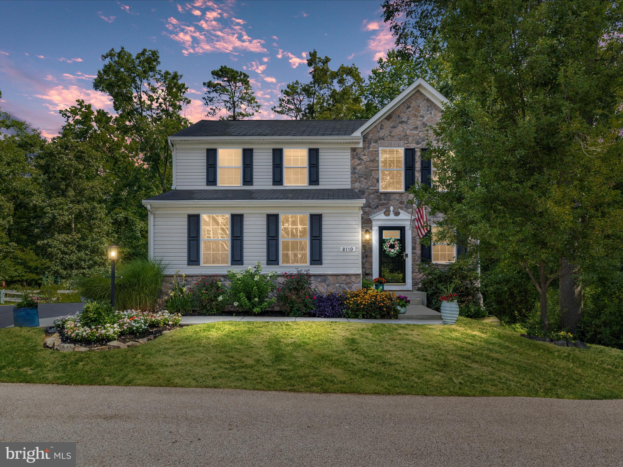 Welcome to your private oasis at the end of a cul-de-sac! Nestled against a backdrop of lush woods, this beautifully designer 4-bedroom, 3-level home offers the perfect blend of tranquility and style. From the moment you step inside, you’ll notice the upgraded finishes, cozy fireplace, and bright, open living spaces that invite you to relax and unwind. Gorgeous wood floors and fresh neutral calming paint tones will greet you - giving you the luxury vibe and feel. The large living area and open concept living seamlessly connects to the expansive composite deck—your own Zen retreat—perfect for morning coffee or evening cocktails surrounded by nature.
The lower level is fully finished and designed with versatility in mind—featuring a spacious fourth bedroom, a full bathroom, and a stylish wet bar that opens into a cozy lounge area, perfect for movie nights or entertaining guests. Upstairs, the bedrooms feel like peaceful retreats, filled with natural light and accented by charming peel-and-stick wallpaper—easy to update and personalize. Step outside to your own slice of serenity on .21 acres, where mature landscaping, a thriving vegetable garden, and wooded views create a sense of calm and privacy that’s hard to come by. Whether you’re entertaining or simply enjoying a quiet moment, this home offers the best of both worlds—peaceful living just minutes from all the hustle and bustle. Close to commuter routes, FT Meade, Naval Academy, Baltimore and DC.
