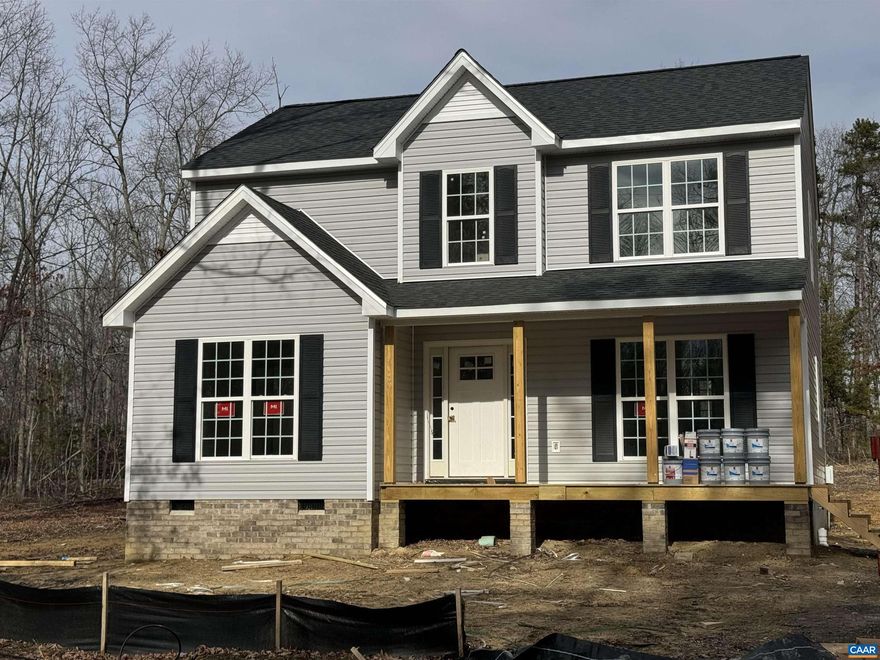 READY FOR INTERIOR FINISHES (1/19) The "MALIBU" model has a great room open to the kitchen with stainless appliances, 2x4 island, upgraded Tier 2 36" cabinetry with Crown Molding and breakfast nook leading to the 10x10 rear deck. Laminate flooring throughout the main living areas. Primary bedroom on the first floor with ceiling fan! Upstairs you'll find 3 more bedrooms with overhead lights, laundry room and pull down attic stairs for storage. Upgraded exterior includes front porch, board and batten shutters, and a craftsman style front door. Black hardware package and adult height toilets in the primary bath. If this home doesn't work for you, ask about our many other available lots and floor plans! Photos are similar. Ask me how to receive up to 2.5% towards closing cots! No HOA or CCRS! Well and Septic! Photos are of a similar completed models.,Formica Counter,Wood Cabinets