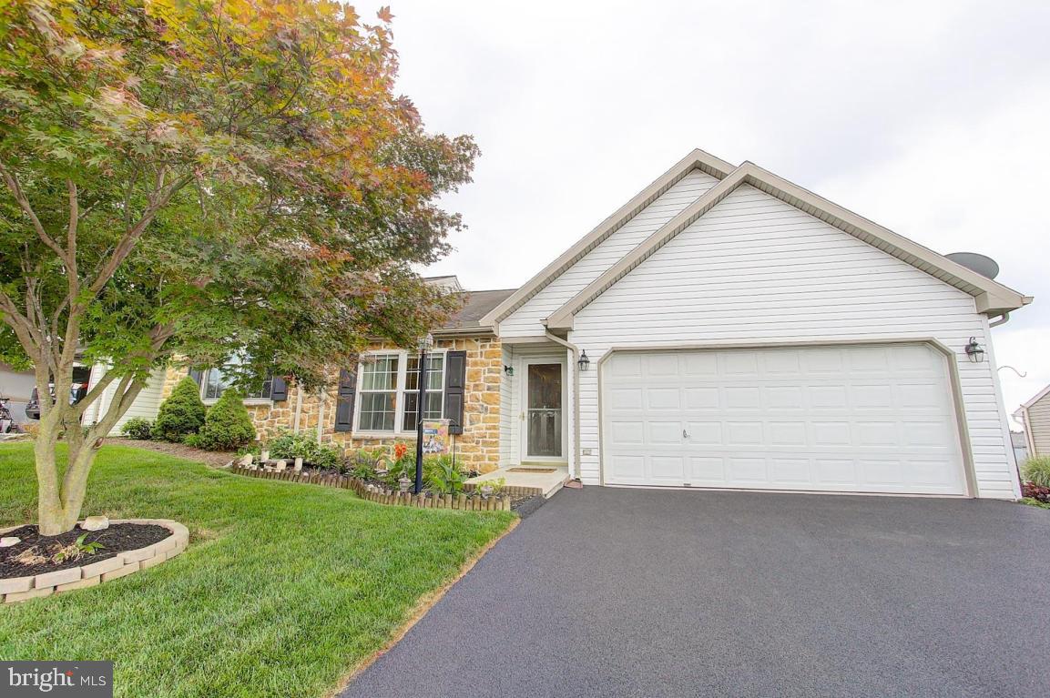 One floor living at its best. This home is move in ready and features a large finished basement with a 3rd bedroom and half bath, fenced in yard, and an open floor plan. Easy access to Rt. 283 and no HOA. Water Softener is RESERVED.