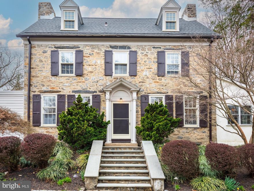 Welcome to 347 Bala Ave!  This 4 Bedroom, 3.5 Bathroom stone colonial in hotter than hot Bala Cynwyd is a true gem!  Meticulously updated and renovated with class and character, all you need to do is unpack and unwind.  With its high ceilings, oversized windows and site finished hardwood floors throughout, the home exudes charm and elegance.   The recently updated gourmet Kitchen boasts an exclusive Lacanche gas, 6 burners, 2 oven range, as well as a built-in refrigerator and built-in paneled Bosch dishwasher, coffee nook, exquisite tile floor and is as practical as it is beautiful.  The Butler’s Pantry with convenient access to the yard, offers a 2nd sink, 2nd built-in paneled Bosch dishwasher and a built-in paneled freezer offering the ability to serve as another partial kitchen. The Breakfast Room with built-in seating is practical and inviting.  Entertain in the bright Dining Room under the included stunning chandelier or host friends in the Living Room by fireplace.  French doors lead to the spacious Family Room with a stone wall and fireplace, another wall of windows, and glass doors which open to the Patio and outdoor living areas.  Completing this level is a Powder Room.  Upstairs are a Master Bedroom with newer en-suite Bathroom, accompanied by 3 additional Bedrooms, 2 additional Bathrooms and a Storage Room.  The Lower Level offers laundry and potential for extra living space.  Note that there is also a laundry hookup on the main level.  Outdoor living spaces include a large Patio, perfect for grilling and hanging out this spring and summer and a flat fenced in area.  The detached garage completes the picture.  All this within a very short walking distance to many schools, restaurants, places of worship, bus and train and just minutes off Rt76 and a quick drive to Philadelphia, Suburban Square and the Main Line.