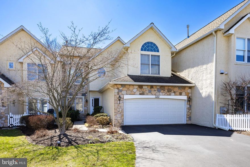 This elegant 3-bedroom, 2.5-bath, finished basement (in 2025), and 2-car garage carriage home is situated in a cul-de-sac of the gated Blue Bell Country Club, Blue Bell, PA. The 1st floor features hardwood floors throughout, and the entrance foyer has an open ceiling. Dining room with hardwood floors, crown molding, and chair rails. Open and elegant kitchen with granite countertops, island, tiled backsplash, under-mount sink, hardwood floors, recessed spotlights, and 42” cabinets. Living room with a gas fireplace, hardwood floors, recessed lighting, crown molding, and a door that leads to a spacious deck with a view of the golf course. Family room features warm hardwood floors, ceiling fan for a refreshing breeze, and crown moldings. The first floor includes a powder room, a laundry room, a storage closet for pantry use, and a door leading to the 2-car garage. The upper level offers hardwood floors and open railing that overlooks the family room and foyer. The primary bedroom has two walk-in closets, ceiling fans, and large windows. The primary bathroom includes jet tub, skylight, and shower. 2nd bedroom with hardwood floors, closet, large windows, and access to the Jack and Jill-style bathroom. 3rd bedroom with hardwood floors, windows, and a closet. The hallway full bath completes the 2nd floor. The new refinished basement (in 2025) with a gas fireplace for multi-purpose use. Enjoy a variety of activities in this vibrant Blue Bell Country Club community, including tennis, basketball, pickleball courts, large pools, clubhouse, tot playground, and optional fitness center. This highly desirable location is also within the award-winning Wissahickon School District. The community's gated entrance allows privacy and security, while the convenient location offers easy access to nearby shopping, dining, major highways, parks, and golf. Ready to move in! Easy to show!