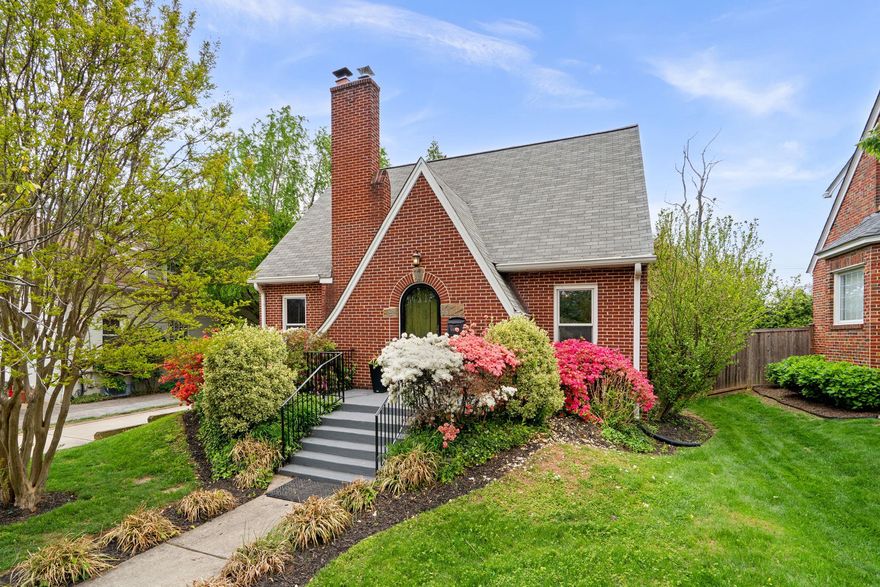 Welcome home to this charming 1930s Cape Cod, ideally situated in the picturesque neighborhood of Indian Spring Park. Lovingly maintained, this timeless residence blends classic character with modern updates, featuring warm hardwood floors throughout the main and upper levels, elegant arched entryways, rich wood trim, and abundant natural light. A welcoming tile-floored foyer opens into the formal living room, where a cozy wood-burning fireplace and expansive windows—accented with custom window treatments—create a perfect setting for both relaxation and entertaining. Just beyond, the formal dining room shines with a beautiful new chandelier, offering an inviting space for gatherings. The renovated kitchen is thoughtfully appointed with wood cabinetry, stylish countertops, a tile backsplash, range hood, and a wine refrigerator—perfectly suited for everyday living and hosting alike. The main level also includes a convenient first-floor bedroom and a beautifully updated full bath with a walk-in shower. Upstairs, you’ll find two well-sized bedrooms with hardwood flooring and a newly renovated full bathroom featuring a tub/shower combination, elegant marble tile flooring, and a spacious linen closet. The finished lower level provides a versatile family room with vinyl flooring, along with a large utility room offering ample storage and a dedicated laundry area.
Step outside to your own private backyard oasis, complete with lush landscaping, blooms and pops of greenery, and a privacy fence. Enjoy the oversized screened porch overlooking a stunning in-ground pool—perfect for entertaining, summer barbecues, or simply unwinding poolside. Additional highlights include a private driveway, detached garage, and a fully fenced backyard. Don’t miss this rare opportunity to own a truly special home filled with charm, comfort, and modern conveniences.