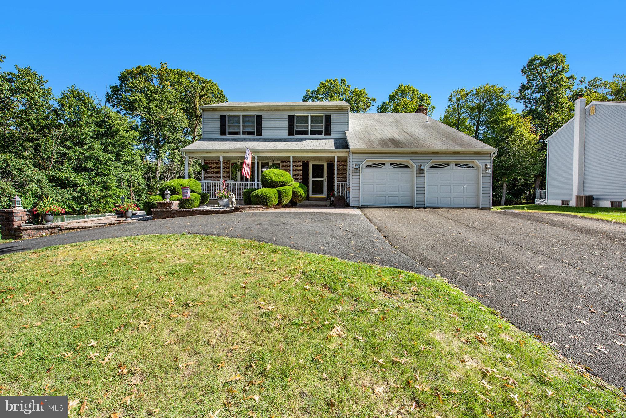 Nestled in Upper Moreland Township, this stunning 4 bed, 2.5 bath single home offers more than 2,400 sq ft of living space on a generous half acre lot. Boasting impressive curb appeal with a sweeping curved driveway and a cozy covered front porch, the neutral palette and hardwood floors invite you inside. Enter the foyer and find an elegant formal dining room to your left graced by a dramatic bay window and stylish sliding barn doors, pass into a comfortable sitting area, then step into the heart of the home: a well-appointed kitchen featuring a center island with seating for up to five, abundant counter space, and an open view into the living room with a charming brick gas fireplace and sliding doors to the deck. Completing the first floor are a convenient half-bath, laundry room, and access to the two-car garage. Upstairs, the primary suite delights with an en-suite bath showcasing a dual-sink vanity and large walk-in shower, accompanied by three additional bedrooms, a full hall bath, and a walk-in-closet that provides access to expansive attic storage. The fully finished walk-out basement is an entertainer’s dream, featuring a full wet bar and direct access to the outdoors. Step outside onto the enormous dual-level, 46-foot partially covered deck, perfect for alfresco dining and entertainment, and enjoy summer days in the heated, inground pool, all within a fully fenced yard that’s ideal for pets and children. The home benefits from a prime location with easy access to major routes such as I-276, Route 611, and Route 263, plus convenient SEPTA rail and bus service, making travels to Philadelphia and beyond effortless. Residents enjoy a charming, small-town atmosphere with tree-lined streets, local festivals, parks, trails, and a growing variety of shopping and dining options right in the boro. See it today before it’s too late!