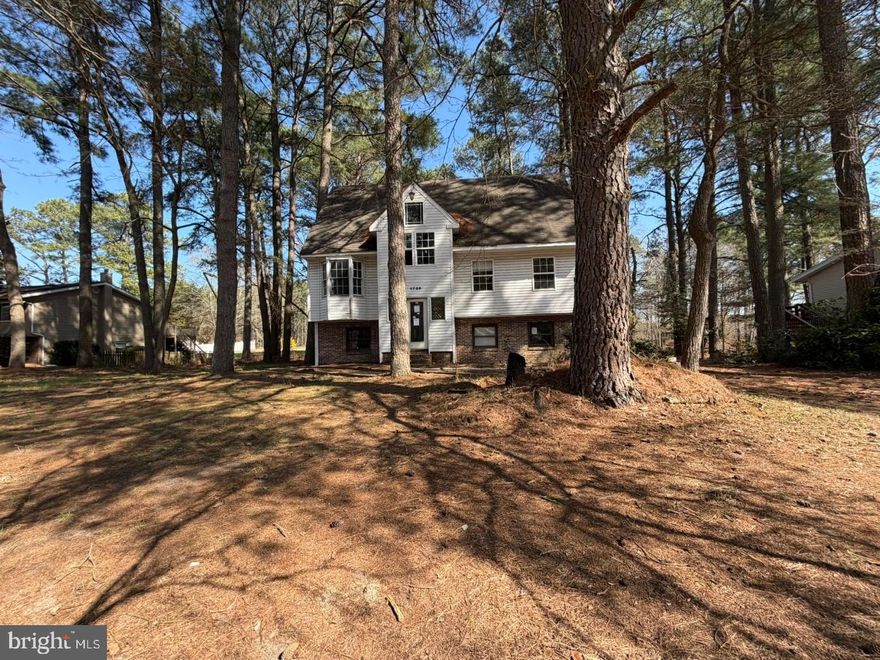 Whether you're seeking a home to a weekend getaway or a permanent residence, this home offers the ideal balance of privacy and accessibility. So much potential and it only takes envisioning the endless possibilities for you to enjoy the perks of living outside of city limits while relaxing in the serene setting. This home is situated on over 1/2 an acre and the outdoors offers plenty of room to roam, and your large deck is the perfect spot to entertain or relax during the warmer months. Inside you will find the high ceilings and lots of windows for natural lighting. The spacious living room opens into the dining area and has a pass-through to the kitchen. The glass doors from the dining area leads you out to the deck overlooking your expansive yard!  This home is tucked away on this tree-trimmed street but located in a wonderful neighborhood which offers great curb appeal and proximity to major cities, making day trips easy. Chincoteague is just an hour away, and Ocean City is only a 40-minute drive. With dropping interest rates, now is the perfect time to make this beautiful home yours!