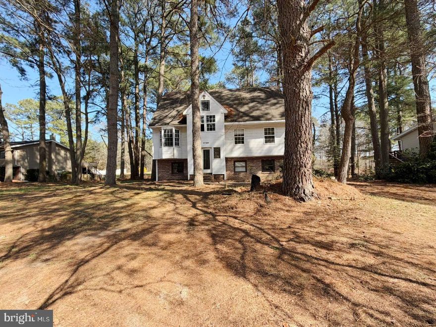 Whether you're seeking a home to a weekend getaway or a permanent residence, this home offers the ideal balance of privacy and accessibility. So much potential and it only takes envisioning the endless possibilities for you to enjoy the perks of living outside of city limits while relaxing in the serene setting. This home is situated on over 1/2 an acre and the outdoors offers plenty of room to roam, and your large deck is the perfect spot to entertain or relax during the warmer months. Inside you will find the high ceilings and lots of windows for natural lighting. The spacious living room opens into the dining area and has a pass-through to the kitchen. The glass doors from the dining area leads you out to the deck overlooking your expansive yard!  This home is tucked away on this tree-trimmed street but located in a wonderful neighborhood which offers great curb appeal and proximity to major cities, making day trips easy. Chincoteague is just an hour away, and Ocean City is only a 40-minute drive. With dropping interest rates, now is the perfect time to make this beautiful home yours!