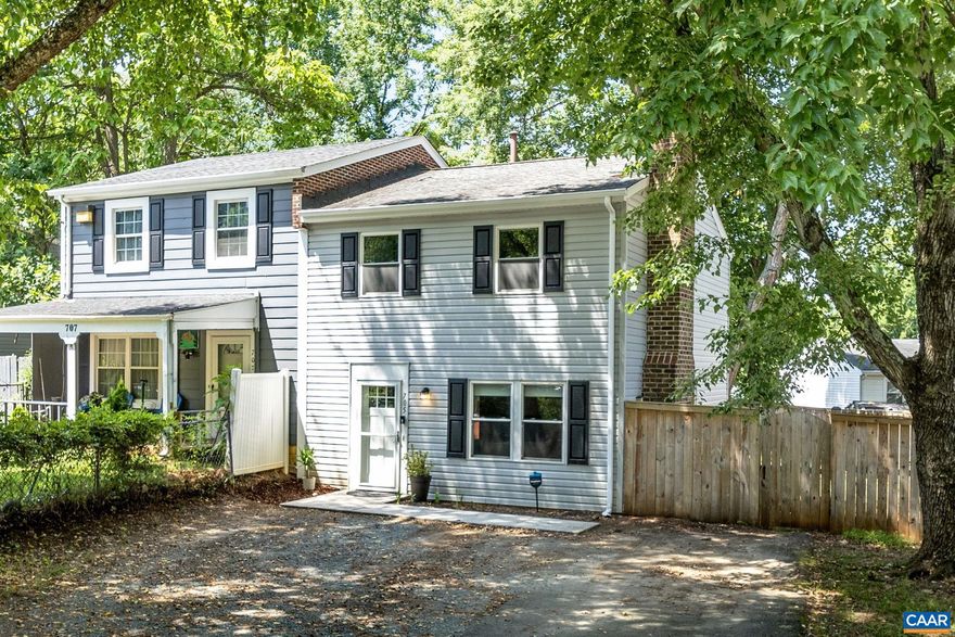 Check out this recently remodeled two story town home in the heart of Charlottesville! Nestled in a family-friendly neighborhood, this home is perfectly situated. It?s walking distance to the university campus and medical center, as well as beautiful Forest Hills Park, Buford Middle School, walking trails, restaurants, and other local businesses. The bus stop is a few steps out of the front door. It?s a short drive to Fifth Street Station, and a the famous Downtown Mall. The house itself has been extensively remodeled throughout the last three years; the entire interior has been repainted in neutral tones, all new durable luxury vinyl plank flooring throughout the downstairs, new carpeting upstairs, new exterior doors with storm door and back sliding glass door, updated bathrooms, including vanities, toilets and upstairs shower, and all new appliances including washer, dryer, refrigerator, range, dishwasher, microwave and water heater (all of which convey with the sale). A new Simplisafe security system has been installed and will also convey with the sale. Furthermore, all new ceiling fans in the bedrooms and all new light fixtures in each room of the house. There is ample off-street parking spaces in the oversized driveway.