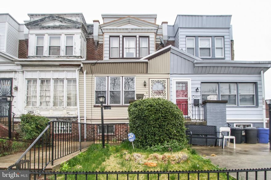 Here is a great opportunity for a first time or repeat homebuyer, or investor. This property exudes potential and character, nestled in a neighborhood brimming with history and local amenities. The house itself boasts three cozy bedrooms and one bathroom. As you step inside you enter the home's enclosed porch area, which leads into the straight thru property  offering your standard living room, dining room and kitchen. The partial basement is equipped with additional storage and a separate laundry area, making it incredibly practical. Even more, there's direct access to the garage, a convenient feature for those cold Philadelphia winters.  The property has good bones, a testament to the craftsmanship of its time. However, it's ripe for renovations, providing a fantastic canvas for those looking to infuse their personal style and transform it into their own oasis. The neighborhood is a delightful mix of history and modern convenience. You'll find yourself surrounded by vibrant community life, local shops, and eateries that echo the city's rich cultural tapestry. Whether you're a history buff or just appreciate the charm of older neighborhoods, there's plenty to explore and enjoy. This property is not just a house; it's a piece of Philadelphia's story waiting for someone to write its next chapter. With some love and creativity, 1321 N 54th St could be more than just a home; it could be a personal retreat in the heart of one of America's most storied cities.