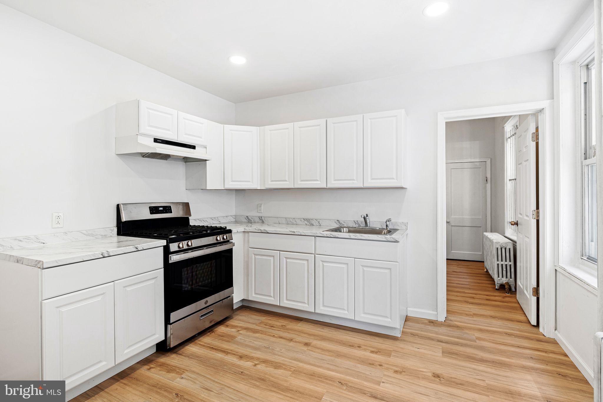 Turnkey newly renovated Duplex! Live in one, rent the other... or rent both! Two (2) spacious newly renovated 1 bedroom apartments. Legal duplex with two apartment, with up-to-date rental license. Continuously rented since 2005 (20 years!). First floor has a living room, eat-in kitchen, bedroom, PLUS an extra room (for an office, walk-in closet, or anything you want). Backyard patio access. Second floor is filled with natural light throughout, has an eat-in kitchen, plus a spacious extra sunny front room (for living room, office, tv room, or anything you want. Both apartments were renovated this year. New stainless steel gas stoves/ranges in each apartment. Before renovation, rents received were $1,150 per month for each apartment. Currently vacant for the sale. 1/2 block to shopping and other commerce on Woodland Ave including restaurants, retail stores, and police station. PUBLIC TRANSPORTATION at corner: 3 SEPTA lines to downtown Center City Philadelphia (20 to 30 min ride), including lines T3, T4, and T5 (Subway Surface Lines). Seller/Owner is a real estate agent.