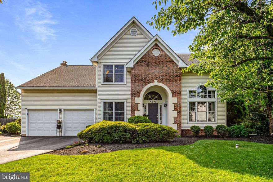 Welcome to 4170 Tersher Dr, a beautifully maintained home that offers a backyard sanctuary with its in-ground pool and serene waterfall with lots of room to both entertain and relax. Nestled in the heart of Buckingham, this home is thoughtfully designed for comfort and style. As you step inside, you will be greeted by the rich warmth of wide plank hardwood floors that flow through much of the main level. Be captivated by the dramatic two story sun-drenched living room with sophisticated moldings with the fireplace being the main focal point and opens to the formal dining room.  At the heart of the home lies the open concept kitchen, a culinary dream outfitted with granite countertops, stainless steel appliances, pantry and a kitchen island with room for seating. The kitchen and breakfast area are open to the sun-filled family room, featuring custom built-in shelving and a second fireplace, creating a comfortable and inviting space for everyday living. From here, a glass door leads directly to the spacious maintenance free Trex deck and backyard paradise. The sparkling in-ground pool boasts a tranquil waterfall, all surrounded by mature trees and a beautifully maintained yard with lots of grassy space for enjoyment. All of this makes the rear yard a true summer haven. Back inside find the formal dining room that is open to the living room presenting plenty of room for entertaining family and friends, along with a convenient powder room and first floor laundry room leading to the two car garage.
Upstairs, the oversized primary suite offers two walk-in closets and an updated bathroom with a dual sink vanities and a glass-enclosed shower. Three additional nicely sized bedrooms (one that features double closets) share a well-appointed hall bath.
The full-sized unfinished basement has high ceilings and tons of storage space. Modern updates include a newer roof, gutters, windows, well pump, water softener and a water heater for added peace of mind. All of this in the award-winning Central Bucks school district with close proximity to Doylestown Borough's shopping, restaurants, and historical local gems. Don't miss the chance to call this delightful property your home!
