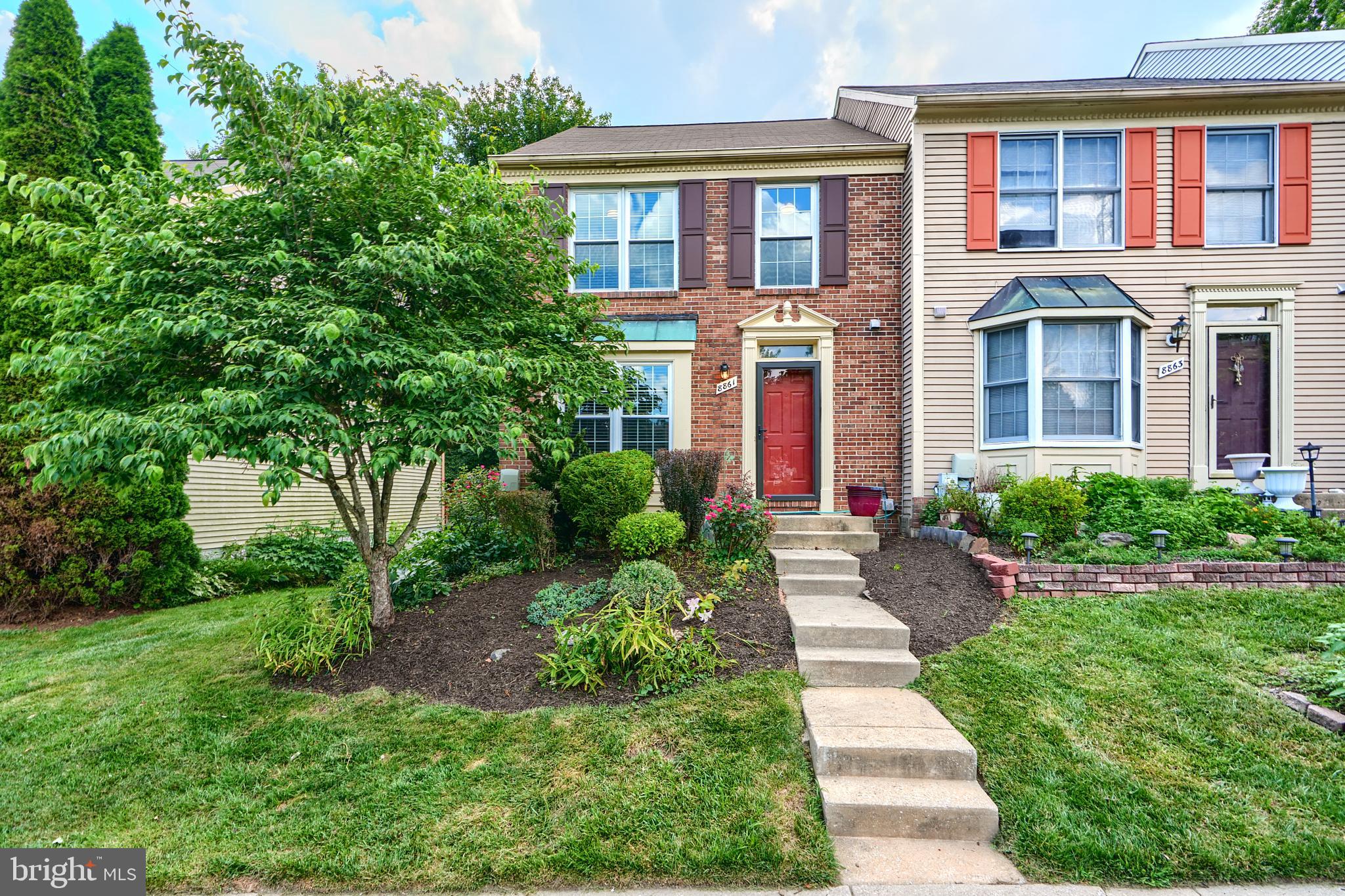 Rarely available end-unit townhome with over 2,000 square feet in Ellicott City, offering a combination of smart updates and long-term pride of ownership. This home has been meticulously maintained, with major investments made where it counts. The roof, HVAC system, windows, and both sliding glass doors have all been replaced in the last 5 to 6 years. ** Inside, you'll find freshly painted walls, new carpet, and upgraded high-end LVP flooring on the main and lower levels. The main level includes an eat-in kitchen, a half bath, and access to a large deck with a retractable awning for added comfort. **Upstairs offers three bedrooms and two full baths, including a primary suite with its own private bathroom. ** The walkout basement features a pellet stove that efficiently heats the home in winter, a bonus freezer, and access to green space and gardens that have been lovingly established and maintained over the last 30+ years. ** Additional highlights include pull-down attic stairs for added storage and two parking passes. Property is part of a condo association that handles much of the exterior maintenance, and situated within the highly rated Howard County school district, this home is a standout for anyone seeking low-maintenance living without sacrificing space, updates, or outdoor beauty.
