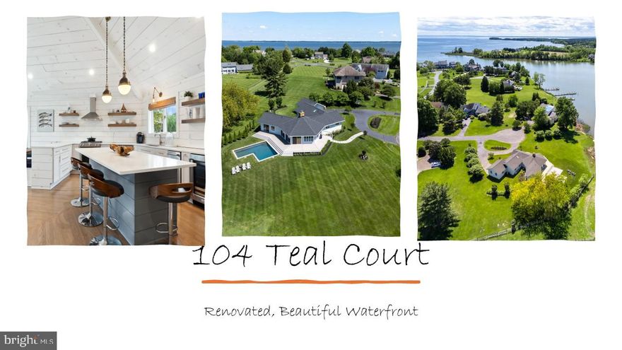 Nestled within the prestigious and secluded confines of the waterfront Community of Cove Creek Club, this exquisite property epitomizes coastal luxury living. 
Inside, the interior has been meticulously renovated to perfection, showcasing a seamless blend of modern convenience and coastal charm. The gourmet kitchen is a culinary enthusiast's dream, featuring top-of-the-line appliances, sleek countertops, and storage space. The open-concept layout flows effortlessly into the spacious living areas, where expansive windows frame breathtaking water views and fill the space with natural light. Designer taste with shiplap, vaulted ceilings, and decorative wood finishes, seamlessly ties together this fully re-designed home.
The home boasts three beautifully appointed bathrooms, each exuding spa-like serenity with luxurious fixtures and finishes. Four bedrooms offer ample space for family and guests, providing a comfortable and inviting retreat after a day of waterfront adventures.
Outside, the newly constructed pool and expansive decking offer the perfect setting for outdoor entertainment and relaxation, or walk down and Kayak from your private pier, or keep a large boat close by at the marina near the club house. The two-car garage provides convenient storage for vehicles and outdoor gear, the new roof ensures peace of mind for years to come. Proximity to shopping, dining, and essential amenities, including the Bay Bridge, Starbucks, Target, and local churches, further enhances the property's appeal.
Boasting an array of exclusive amenities, including a private beach, marina, tennis courts, golf course, and scenic walking trails, residents here are treated to a lifestyle of unparalleled leisure and recreation. Whether you're seeking a serene waterfront escape or a vibrant coastal lifestyle, this impeccably renovated home offers the best of both worlds, promising endless opportunities for relaxation, recreation, and cherished memories by the water's edge.