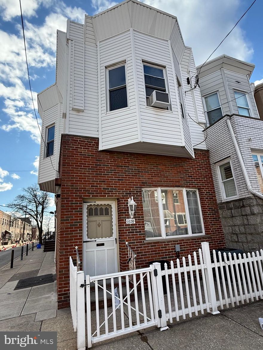 Here's a legal corner duplex located in Gerard Estates in South Philly! 1st floor: 3 bedrooms, living room, updated laminate floors, full updated bathroom,  full kitchen and access to full basement. This unit is currently vacant for easy showings!  2nd floor: 2 bedrooms, living room, full bathroom, full eat in kitchen, and access to enclosed sunroom. This unit currently rents at $1300/month on m/m lease.  Both units have great potentials to increase rents with a little renovating!  1st floor can be shown anytime.. 2nd floor needs 24 hrs notice and per tenant's request only between 1 to 2pm daily. Great location!! Add this to your investment portfolio..