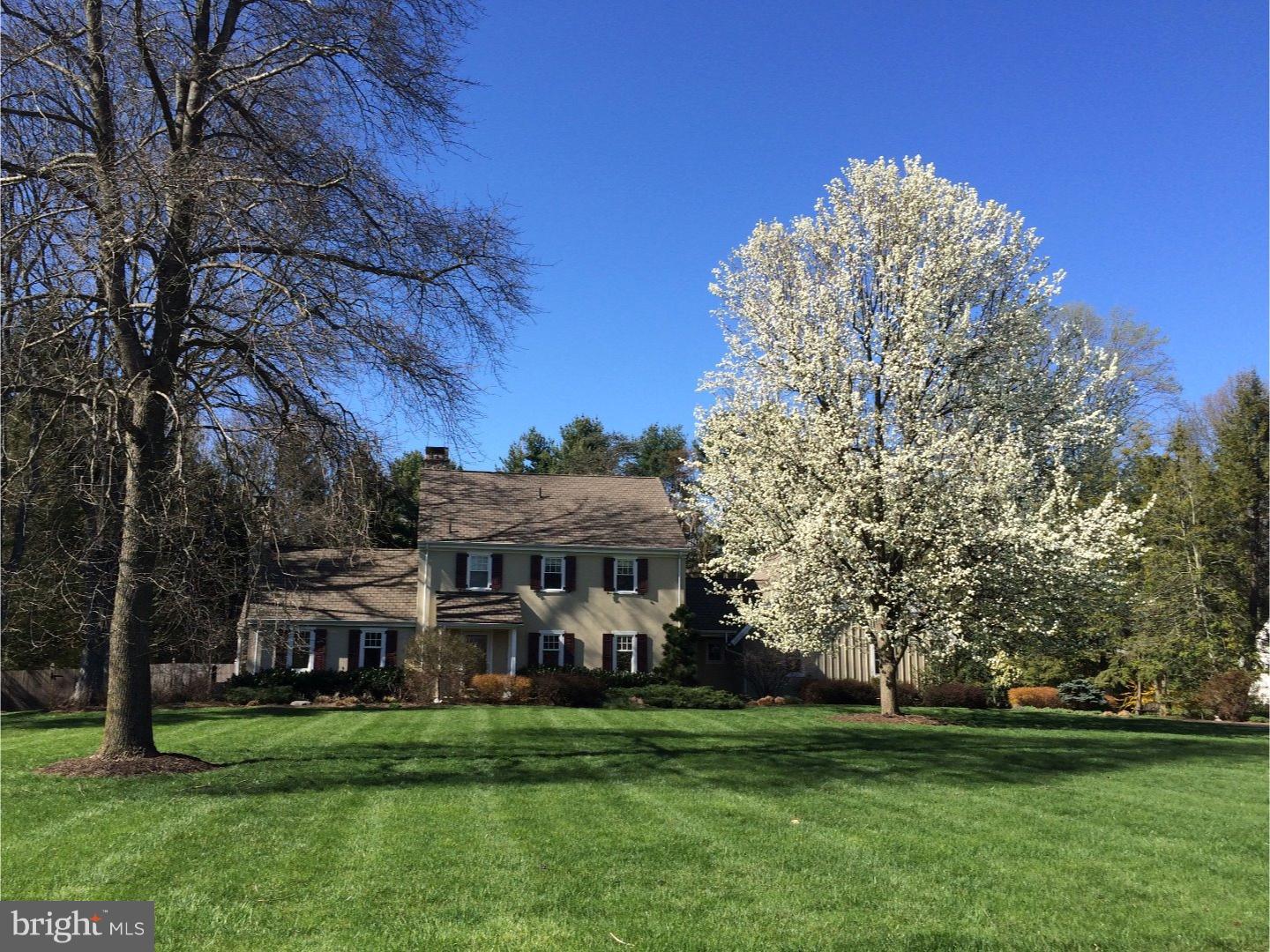 Traditional meets modern in this renovated and expanded colonial farmhouse, starting in the gourmet kitchen which features brick flooring, exposed beams and a large stone fireplace, along with a Wolf range, sub-zero refrigerator and built-in microwave in the spacious center island. The newer first-floor master suite features a coffered ceiling and overlooks the tree-ringed, secluded back yard. The master bath has marble floors with radiant heat, while the walk-in closet/dressing room includes a 2nd laundry with washer and dryer. More exposed beams are found in the formal dining room, while the great room offers cathedral ceilings and cherry built-in cabinets. Above the second attached garage is a large bonus room that could an office, studio or game room: you name it. Outside is a lovely covered patio, and the large basement is partially finished and has separated storage rooms and a cedar closet. Don't forget the family room, which flows off the kitchen and has a gas fireplace and double doors leading the patio and fenced-in yard. A mudroom, laundry room and powder room complete the main floor while upstairs you'll find more finished wood floors in the 3 bedrooms with 2 full baths. Located in a highly desirable area of Berwyn, in the top-ranked Tredyffrin-Easttown school district and close to major roads, trains and some of the Main Line's best dining, shopping and recreation.