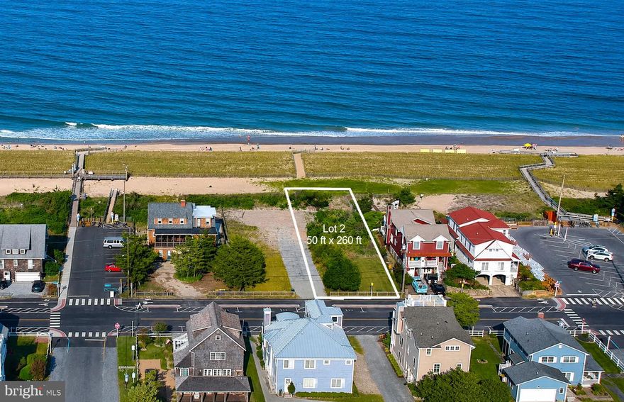 Oceanfront Lot – Rare Offering! This 50’ x 260’ parcel presents a unique chance to create your ideal beach retreat with unobstructed ocean views and your own dune crossover just steps from the backyard. Wake up to spectacular sunrises, spend carefree summer days on the sand, and unwind to the sound of the waves each evening. Ideally located just a short walk from downtown Bethany’s restaurants, shops, and boardwalk, this property offers both tranquility and convenience—leave the car behind and enjoy everything by foot. Opportunities to own an oceanfront lot in Bethany are exceedingly scarce—don’t miss your moment to make this coastal dream a reality.
