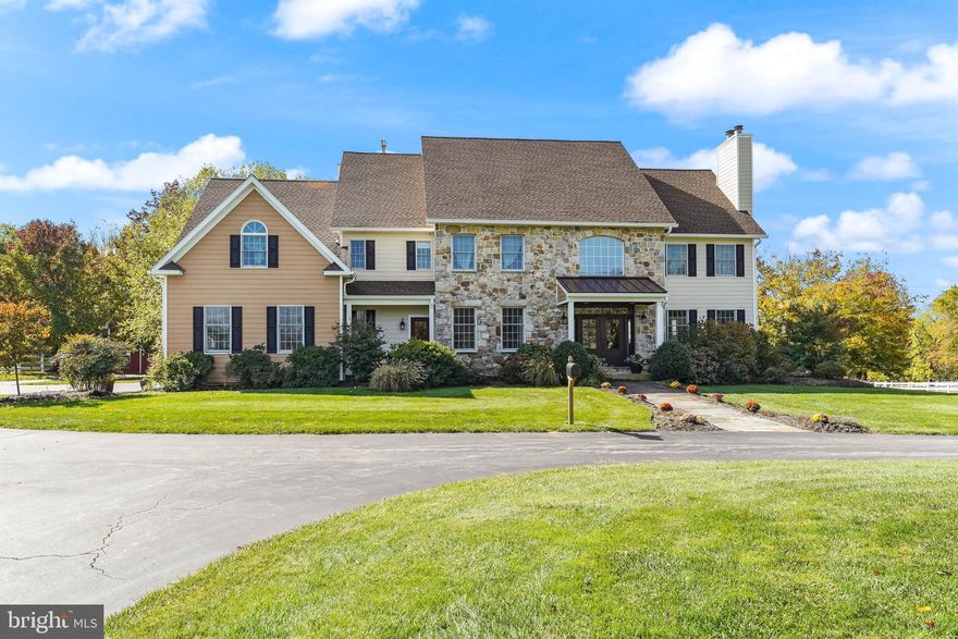 Welcome to Sunset Hill Farm!
Stunning 5 bedroom/4.5 Bathroom Custom built Colonial on 5.3 lush acres w/4 stall barn plus 4 separate pastures located in sought after area of Birchrunville.
This Chester Springs masterpiece boasts over 4,928 tastefully updated and lovingly cared for fin.sqft , combines open and traditional floor plans, and checks absolutely every box. 
Walk into 2 story foyer with den/office to your left, formal living room  w/fireplace connecting to spacious dining room on the right featuring on-site finished crown molding, chair rail, shadow boxing and recessed lighting. Refinished Hardwood floors throughout the entire 1st floor. Gourmet Kitchen and  Morning room await with granite counter tops, center island, custom cabinetry, gas cook top with overhead copper exhaust hood and premium appliances. Cozy 2-story Family/Great room(24x19) off the Gourmet Kitchen offers 2-story floor to ceiling stone hearth, gas fireplace, wood burning stove, and walk out French Door to rear composite deck(20x51). Powder room, laundry area/mudroom and oversized 3 car garage with new garage doors round out the 1st level.
The 2nd floor offers an exquisite Owner's suite(30x16) with sitting room/additional office and fireplace. Elegant Owner's bath(remodeled in 2018) complete with soaking tub, heated floor, skylights and custom shower.
3 generously sized bedrooms and 2 more full bathrooms complete the 2nd floor.  The finished daylight/walkout lower level has a full Bedroom, full Bathroom, Full kitchen/wet Bar, Family room, and Gym. The professionally finished lower level (1,000+  sqft) is perfect for an In-Law suite, Guest quarters, or 2nd Family Room/Game room. The updates/upgrades include but are not limited to: New Hardie Plank siding, Newer kitchen design and remodel, New Anderson 400 Series windows, newer Owner's bath remodel, New 3 zone HVAC, New Roof, New composite Deck(20x51), and much much more.
Amish quality built  Barn(4,400+ sqft), featuring 4  horse stalls which lead to enclosed barnyard with newer stone wall. Tack room w/separate hot water heater and cavernous (2,808 sqft) of Barn storage and workshop area perfect for Farm equipment, Horse trailers,  and extra vehicle storage.  4 large and lush green  pastures await with newer maintenance free pasture fencing. Plenty of room for your horses to gallop and lush green pastures to graze. Award winning Owen J Roberts schools, minutes away from shopping and restaurants  and close to routes 100, 23, 76, 422, and 401.  Sunset Hill Farm personifies Country Charm.  Act 319 - "Clean &  Green" eligible. Make your dreams a reality today!