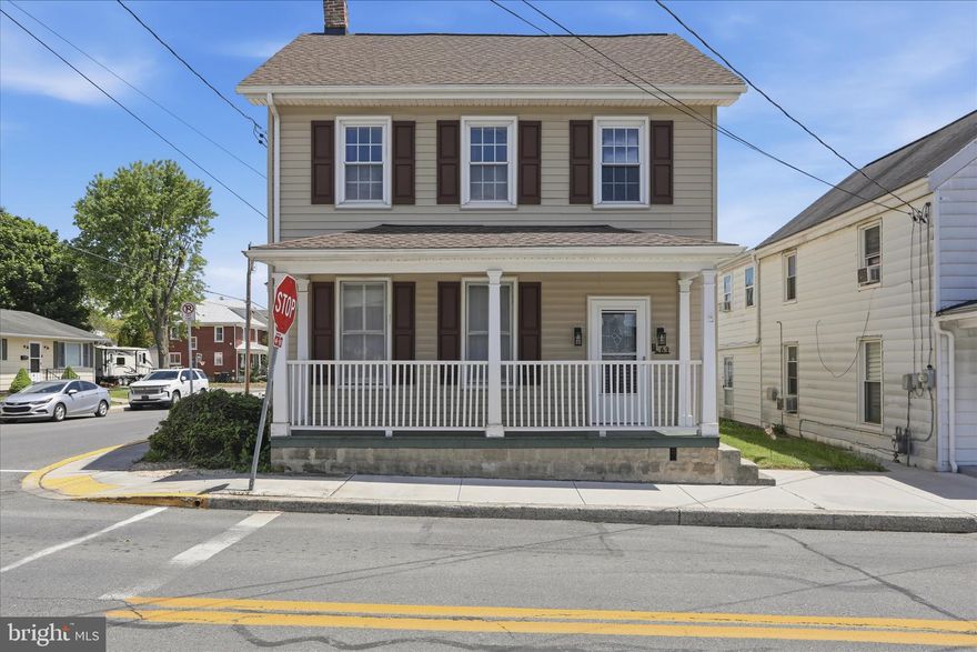 This charming colonial home, built in 1910, offers a delightful blend of classic character and modern comfort. Step inside to discover a warm and inviting interior featuring traditional wood floors and carpeting. The spacious living areas include a formal dining room, perfect for gatherings, and a country-style kitchen equipped with essential appliances such as a dishwasher, microwave, and refrigerator, making meal prep a breeze. With three comfortable bedrooms and one and a half bathrooms, this home provides ample space for relaxation. Enjoy the convenience of a main-floor laundry area, complete with a washer and dryer and half bath. The attic offers additional storage, while the bay windows fill the home with natural light, creating a bright and airy atmosphere. Outside, the property boasts a new roof in April 2025, a level, private yard, ideal for outdoor activities or quiet evenings on the deck or patio. A shed provides extra storage options, while sidewalks enhance the neighborhood's charm. Located in Greencastle Borough, this home is part of a welcoming community with access to local parks, shopping, and public services. Enjoy the convenience of nearby amenities while benefiting from the tranquility of suburban living. With off-street parking for two vehicles, this property is a perfect blend of comfort and practicality, ready to become your next cherished home.