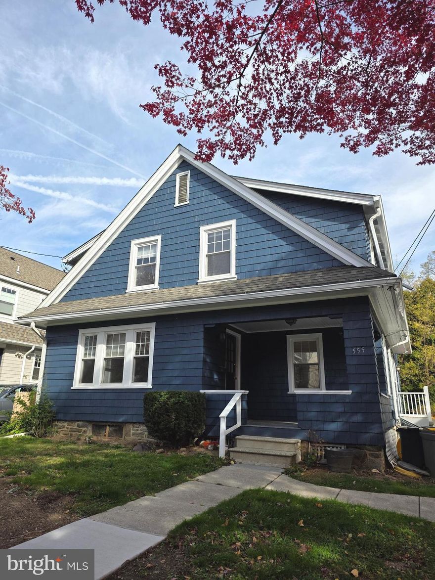 Welcome to 555 Barrett Ave! A spacious duplex (4 bed, 1 bath & 1 bed, 1 bath) for sale in Haverford, PA.

Unit 1

Enter through the front door and immediately feel at home. With natural light pouring into the living room, there is a sense of warmth, and the space is complemented by beautifully finished hardwood floors and a fireplace. A large kitchen is around the corner and flanked by the dining room. There is lots of cabinet space and a pantry for extra kitchen storage. There is a dishwasher and a washer/dryer in the unit. Upstairs you will find the full hall bathroom and four bedrooms, which are well lit and boast ample closet space. There is a pull-down attic hatch for more storage. Off-street parking, a freshly painted exterior, a covered front porch, and a shared yard add to the overall value.

Unit 2

Bright and airy with a spacious living room, a full bathroom, and an eat-in kitchen on the first floor. Upstairs holds one well-lit bedroom and an office with ample closet space. There is a dishwasher and washer/dryer in the unit. Large closets and a pantry provide extra storage options. Off-street parking, a yard, and about a 10-minute walk to the train offer convenient access up and down the Main Line or for a commute to Philadelphia. It is also close to Rt 30 and 476. 

Schedule your tour today!