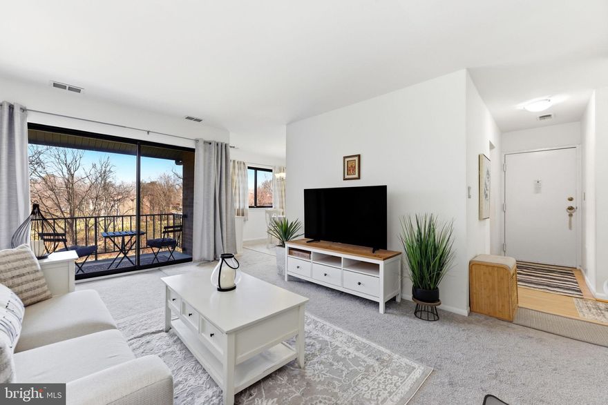 Welcome to Treover Condominiums in the heart of Columbia! This meticulously maintained top-floor 1 bedroom, 1 bath condo is the perfect place to call home. The open-concept living and dining area offers natural light throughout, creating a warm and inviting space for relaxing or entertaining.
The updated kitchen features stainless steel appliances, disposal, and ample cabinet and countertop space. The bedroom includes a walk-in closet, and the full bath is beautifully updated with tile, fresh paint, and a tub/shower combination. Step outside to a private balcony overlooking peaceful greenery. Additional conveniences include in-building laundry, one assigned parking space, a private gated community entrance, and a separate storage unit. Pool membership is available through the Columbia Association, and you’ll love the nearby walking paths, parks, and outdoor amenities that make Columbia living so special. Showing will begin on Monday, March 16th.