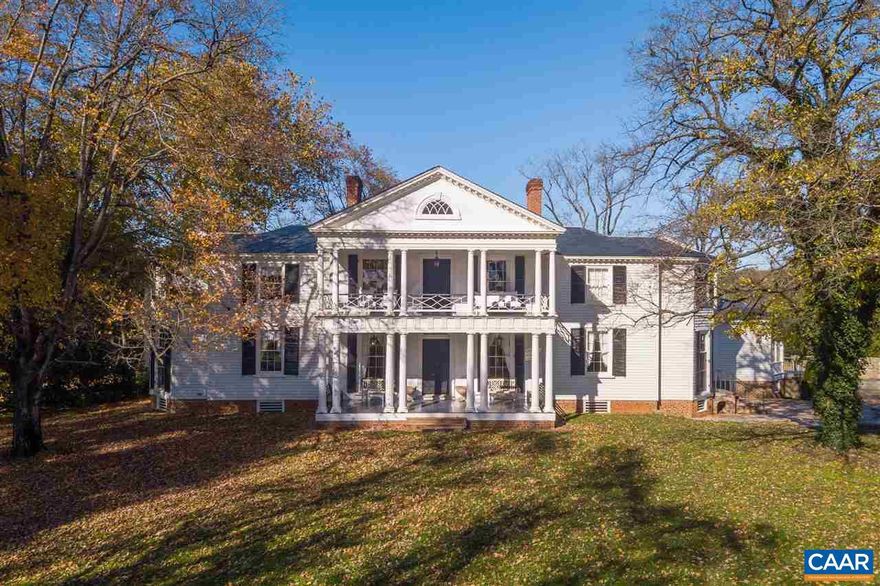 Fully furnished and renovated, Chellowe Manor offers the comfort and charm of early nineteenth century estate living combined with the convenience of modern amenities. The immediate kept grounds and lawn surrounding the Palladian style house total 8 acres, and the surrounding 100 plus acreage offers the best privacy and tranquility that nature has to offer. Special features include laundry rooms on both floors, elevator for access, mahogany paneled bar, library with book-match walnut paneling, floor to ceiling windows, and staircase with hand painted de Gournay wallpaper. Grounds include a covered outdoor kitchen with stone patio seating, raised garden bed and option for full access to fully loaded 5 stall stable, complete with riding rink
