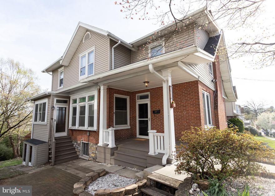 Step into timeless character with this charming 1924 brick semi-detached home in the heart of Lemoyne. This 3-bedroom, 1.5-bath residence blends classic architectural details with everyday convenience, just minutes from I-83, local restaurants, and shopping. From the moment you arrive, the home makes an impression with thoughtfully designed landscaping and a recently added front water feature that creates a welcoming, tranquil setting. Out back, enjoy peaceful views that offer a sense of retreat. Warmth and history are felt throughout, with rich hardwood flooring and original interior doors featuring skeleton key locks. A brick fireplace creates a cozy focal point in the living space, while exposed brick in the dining room adds texture and vintage appeal—perfect for intimate gatherings or everyday meals. Modern comforts include central air conditioning, and a newer roof adds peace of mind. The unfinished basement offers ample storage or an opportunity to create additional living space tailored to your needs.
If you appreciate the craftsmanship and character of early 20th-century homes, this one is ready to welcome you.