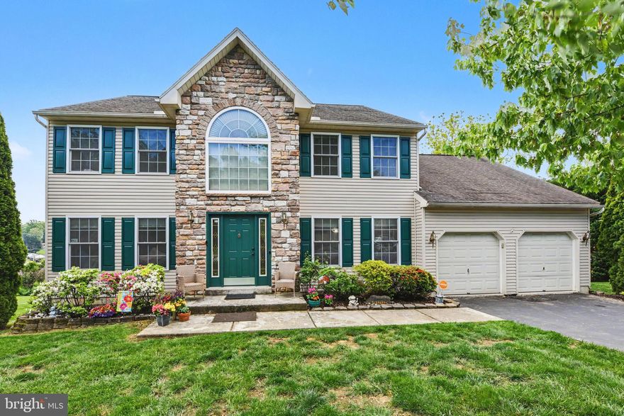 This spacious center hall colonial offers 4 bedrooms and 3.5 baths, featuring an inviting eat-in kitchen, convenient first-floor laundry, and brand-new flooring throughout the first floor and the finished basement.  The large, finished basement includes a separate utility room and ample storage space.  A large backyard and deck provide an ideal space for outdoor entertaining.  Major updates provide peace of mind including new water heater (2026), new HVAC system 2024, and energy efficient solar panels installed in 2024 adding both sustainability and savings.  Ideally located near Routes 222, 422, 724, 10 and the PA Turnpike, this home provides easy access to shopping, restaurants, and recreational areas.  This home blends comfort, convenience and modern upgrades making it a perfect place to call home.