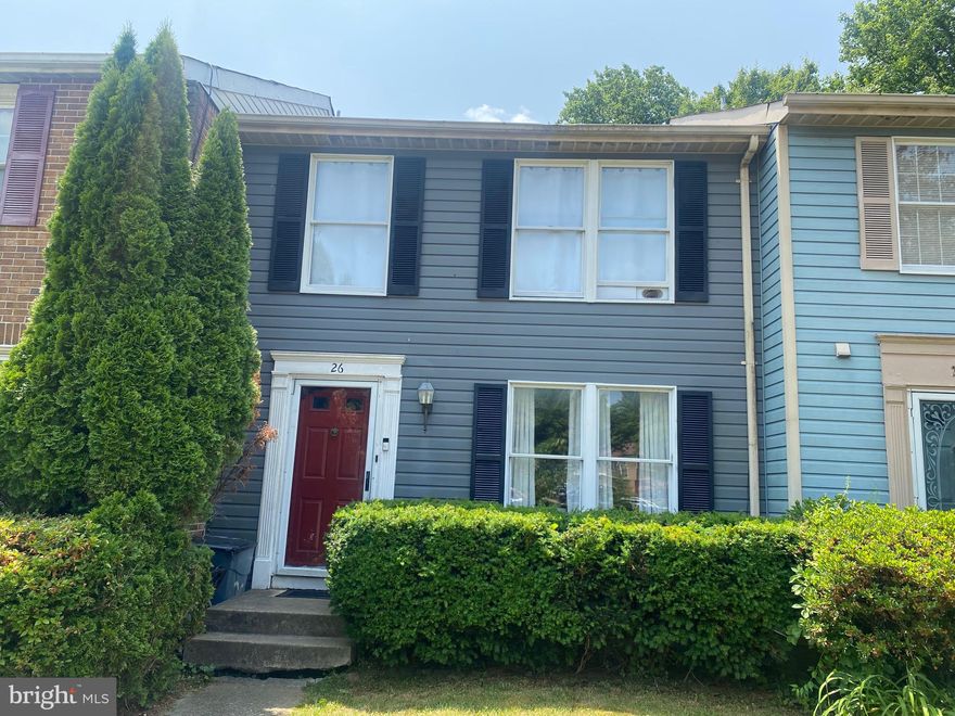 Excellent Twelve Trees Location.  2 Bedroom 2.5 Bathroom. Perfect for FHA 203K Streamline or VA Rehab Financing or a Cash Buyer.  New roof.  Hot Water Heater and Clothes Dryer less than 2 years old.  Oversized Bedroom can be split and made to create a Third Bedroom.  Plenty of Windows and Sunlight.  Spacious Deck (needs repair to be safe-no access to deck during showings) overlooking open space.  Basement with Plenty of Light access to Fenced Yard and a Full Bathroom.  Opportunity to create Instant Equity and a Great Place to Live!