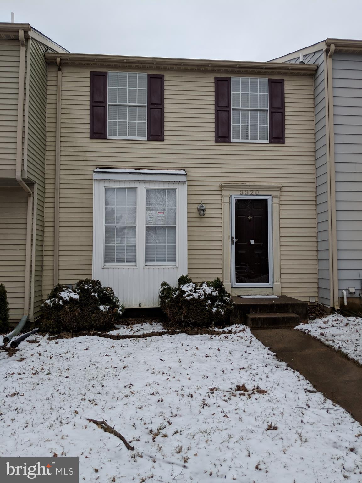 REDUCED! Great Abingdon townhouse move in ready. Some recent updates make this a nice house for a new owner. Large living room, eat-in kitchen with lots of space. Sliders to the rear deck off of the kitchen. 3 bedrooms and a full bath on the upper level and a nicely finished lower level with a built in desk/entertainment center and a 2nd full bath. Walk out to the rear yard from the basement. Plenty of storage areas too. Buyer pays ALL recordation & transfer taxes. Sold as-is.