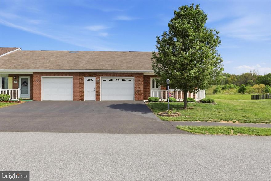 Rare Opportunity in South Pointe – One of the Largest One-Level Townhomes! Welcome to this beautifully maintained, all-brick end-unit townhome in the highly desirable South Pointe community—offering over 1600 square feet of spacious, one-level living. This is truly a rare find, as one of the largest models in the development and uniquely positioned with no homes behind—just peaceful common area views. Inside, you’ll find a thoughtfully designed layout featuring 2 bedrooms and 2 full baths, along with a 1.5-car garage for added storage and convenience. The home is filled with natural light and enhanced by hardwood flooring, creating a warm and inviting atmosphere. The standout feature is the rear family room addition, providing extra living space and a seamless connection to the outdoors. Step outside to your covered patio, the perfect spot to relax, entertain, or simply enjoy the quiet, nature-filled backdrop. With all appliances included and low-maintenance living, this home offers both comfort and ease—ideal for those seeking one-level living without compromise. Roof is original and will not be replace, no issues and priced accordingly. No other home like it in the development—don’t miss your chance to own this exceptional property! Sold as-is.