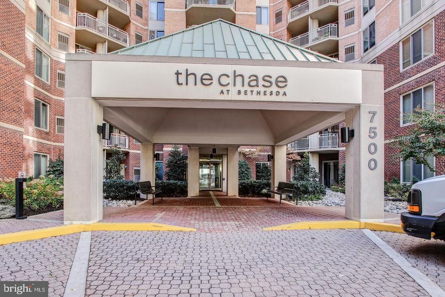 Beautiful updated apartment in the heart of downtown Bethesda. Hardwood floors, granite countertops, and stainless steel appliances. Washer and dryer in unit with breath taking 10th story views from the balcony. Amenities include a community pool, jacuzzi, tennis courts, exercise room, library, and concierge for convenience as well as added security. Situated directly across the street from Bethesda Metro and only steps from dining, grocery, and retail, the location cannot be beat!