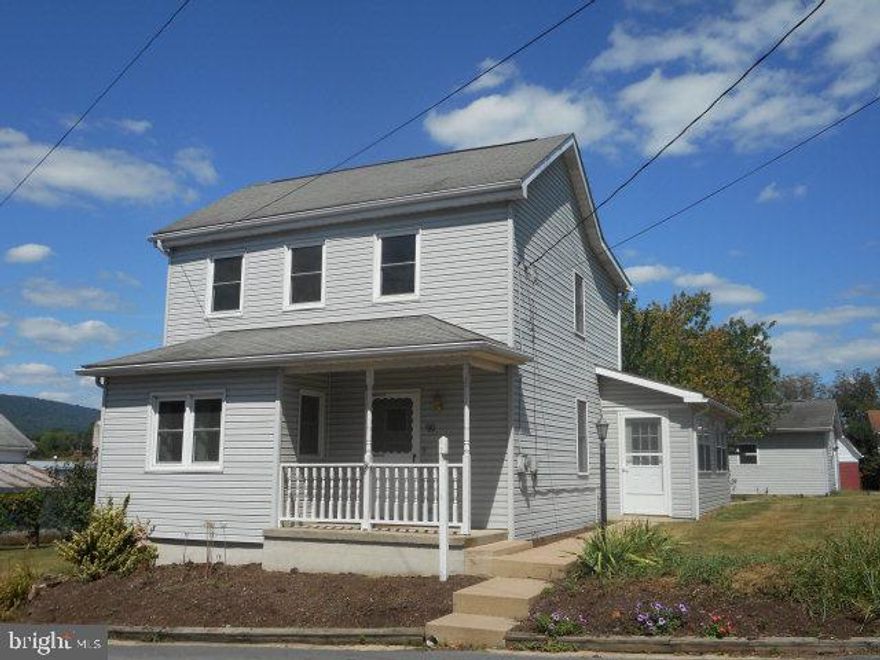 2 story - rear access- private off street parking- 1 car detached garage with great workshop-level side yard-large eat-in kitchen, small den or office with shelving- 2 large bedrooms-updated kitchen & bath-thermopane windows-utility room on enclosed porch.