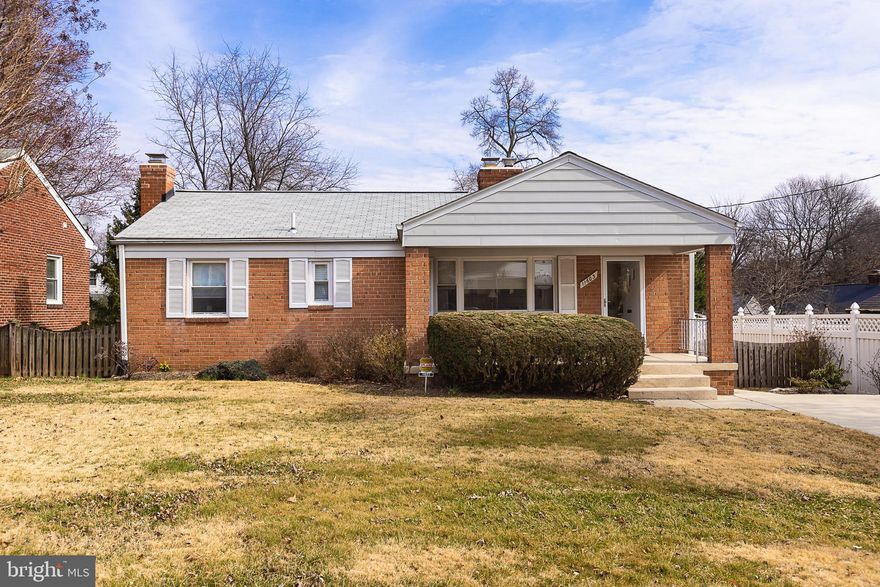 Welcome Home to this well-maintained cozy Rancher! This home features 3 bedrooms and 1 full bath on the main level.  A large living room with a beautiful brick gas fireplace.  Beautiful hardwood floors on the main level underneath the carpet. Full hall bath was remodeled 2 1/2 yrs. ago. There is a large addition off the kitchen with pocket lighting, bay window and floor to ceiling windows.  Deck off the back of the house with a large fenced in backyard perfect for the kids to play or an outdoor gathering with friends. The spacious basement has a large family room with a beautiful brick fireplace that was renovated in the fall of 2022! There is also a storage room along with a laundry room and a half bath.  Walk-up basement.  Roof was replaced in 2019.  You don't want to miss out on this house!