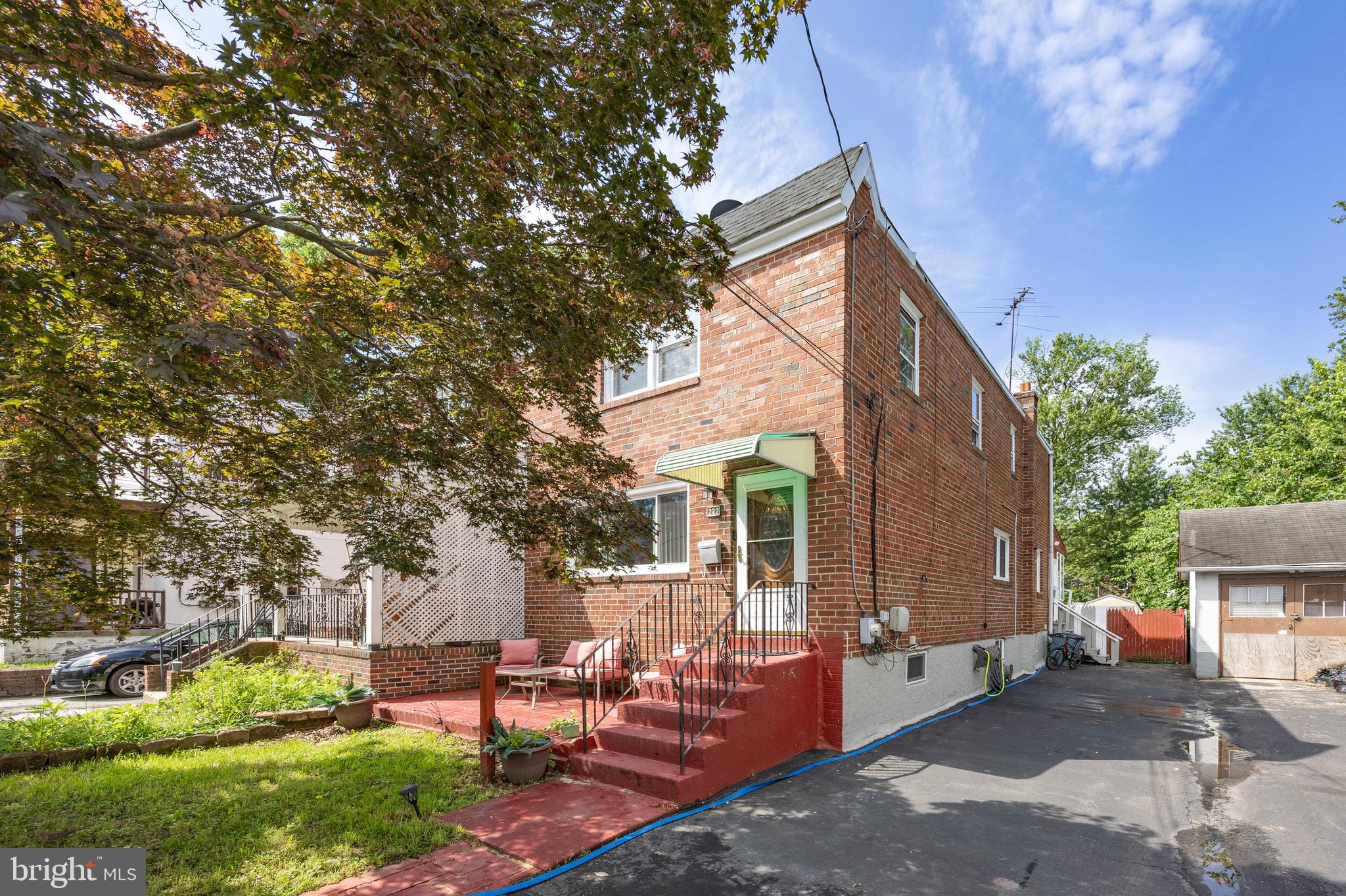 Welcome to 222 Collingdale Ave, a solid brick twin offering 4 bedrooms and 2.5 baths. This well-maintained home features an updated kitchen, hardwood floors, and an enclosed rear porch perfect for relaxing. Upstairs includes freshly painted bedrooms, a full bath, and a laundry chute for added convenience. The finished basement adds extra living space with a possible bedroom & full bathroom. Outside, enjoy a front and rear patio, an above-ground pool, a shed, and a deep backyard with plenty of privacy. With a very long driveway for parking, ample storage, and great functionality throughout, this home is ready for its next chapter.