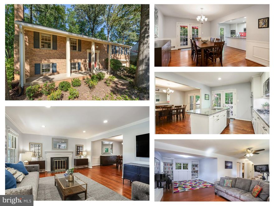 Renovated all brick 5 Bedroom/3 bath home in McLean Hamlet is on a  private cul-de-sac and boasts almost a ½ acre flat lot- so many options! Move right in or even expand!  Opened and renovated kitchen features stunning granite countertops, an XL center island, and full custom cabinetry with ample storage, including pull-out drawers and a pantry. High end appliances, including GE Profile Double Ovens, a four-burner gas stove, microwave, and refrigerator. The open dining room connects seamlessly to the kitchen, living room, and back deck through beautiful French doors with built-in screens. The living room has a decorative mantle and fireplace, with large windows that provide plenty of natural light. The owner's suite includes a ceiling fan and a spacious walk-in closet with built-in organizers. The owner's bathroom offers a double sink vanity, new light fixtures, and a glass-enclosed shower. The second and third bedrooms are generously sized with great closet space and ceiling fans. The fourth bedroom can also be used as an office, with a deep closet and large windows. There is a second full hall bathroom with a shower tub combo and double sink vanity.

The lower level features an open rec room/flex space that can be used for various purposes, such as a family room, TV area, or gym. It includes a second fireplace and new built-in cabinets. There is a walk-up staircase that leads to a large, private, and flat backyard. The lower level also includes a fifth bedroom and a third full bathroom with a shower, perfect for overnight guests. A spacious laundry room with additional cabinetry, drying racks, and a utility sink is also located on this level. The oversized 2-car garage provides ample storage space with built-in shelving. 

The community of McLean Hamlet offers a wonderful living experience with tree-lined streets, sidewalks, and street lights. Residents have the option to join the McLean Hamlet Swim & Tennis Club, which hosts a variety of activities for all ages. The property is conveniently located near Spring Hill Elementary & Rec Center, major transportation routes, and the Silver Line Metro, providing easy access to various amenities and attractions. Easy access to both Dulles Airport and Ronald Reagan National.  This one won’t last!