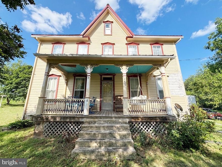 Upcoming auction on Tuesday, September 9th at 6:00 PM. Setting on 9.5 acres this property entertains endless possibilities!  In addition to the acreage, this Property boast a 4 bedroom, one bath farmhouse, with a large eat in kitchen, dining room, family room, a multipurpose room, a full house attic and a basement, and a front and back porch. In addition to the home, the property encompasses a two story bank barn, a garage, 2 outdoor sheds, a spring house. With both tillable and wooded acreage the property contains endless types of wildlife, and plenty of room for all types of recreation. Don't miss out on the chance to make this unique property your own! list price in no way represents minimum, starting, or acceptable bid. It is used as a guide to find the home.