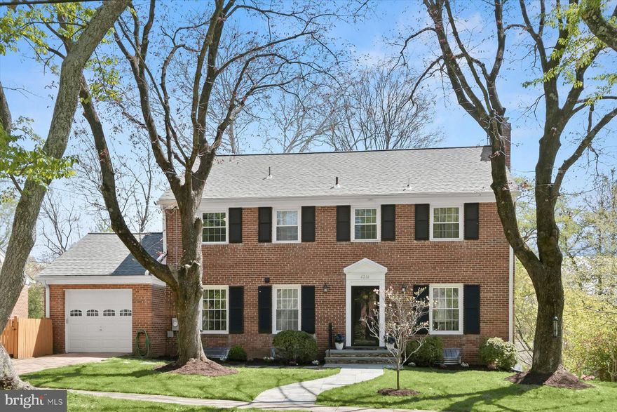 Wow! This one has it all! Rarely available 4 BR up completely renovated brick colonial in Wyngate on a beautiful lot! Gracious room sizes, wonderful airy layout and flooded with light throughout!  Main level boasts an extra large living/family room with fireplace, dining room with box molding, wonderful large kitchen with pantry and breakfast room, office, powder room and garage! A wrap around deck gives you wonderful entertaining spaces. Upstairs find 4 bedrooms including a beautiful primary suite with luxurious spa-like bath with double vanity, soaking tub and huge walk in shower!  Walk-in fitted closet. 3 more excellent bedrooms and a renovated hall bath. The walkout lower level is a beauty--bright walkout family room with fireplace leads to the  generous flagstone  patio with stone planting beds. A finished laundry room and au-pair/guest  suite with renovated bath complete this level. The guest room has a kitchenette and also a small sitting room with separate entrance with potential for a home office or perhaps a short term rental.  Walk to schools, parks and close to all downtown Bethesda has to offer!