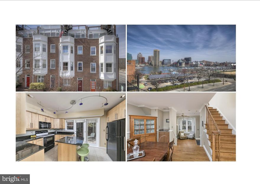 Stunning, light filled,contemporary THS located w/in Fed Hill CHAP District just steps from Fed Hill Park. Private brick courtyard backs to Robert Baker Park. Gleaming hardwoods, built-in bookshelves, updated kitchen w/heated floor, wet bar in DR, wood burning fireplace in LR, upper level den or office, finished LL and ROOF DECK WITH SPECTACULAR INNER HARBOR VIEWS. Call LA about commercial zoning.