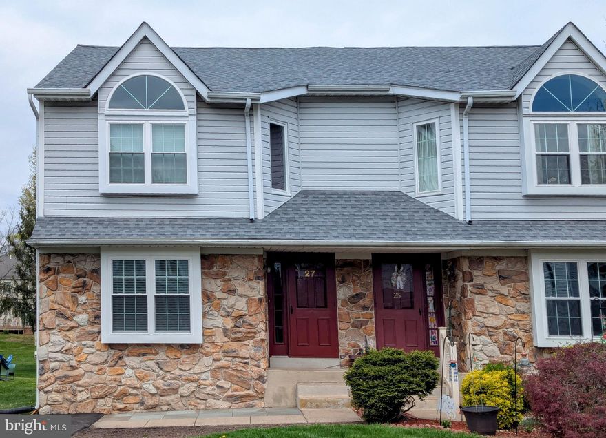 Your Doylestown Borough lifestyle awaits at 27 Pearl Dr in the desirable Sandy Ridge neighborhood!** This beautifully updated 3-bedroom, 2-1/2-bath twin home offers the perfect blend of comfort and convenience for \$2950 per month.

Imagine enjoying abundant natural light, fresh neutral décor, and  new flooring, including new carpet in the main living areas. The eat-in kitchen, featuring white cabinets and granite counters, opens to a large deck – ideal for outdoor dining and relaxation.

Upstairs, the spacious primary suite provides a private retreat with a vaulted ceiling and en suite bath. Two additional bedrooms offer comfortable space for family or guests. The unfinished basement offers ample storage solutions and includes a laundry area with a washer and dryer.

Leave the car behind and enjoy an easy 15-20 minute walk to Doylestown's charming town center with its shops, restaurants, and cultural attractions. Don't miss this opportunity to rent this pristine home!