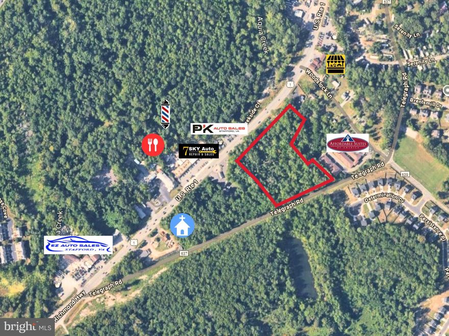 🏢 Prime Commercial Land for Sale
45 Woodstock Ln, Stafford, VA 22554
Offered at: $1,500,000
Zoning: B2 | Lot Size: 6.10 Acres
📍 Exceptional Development Opportunity in Stafford County
Unlock the potential of this 6.10-acre parcel located in one of Stafford County’s most rapidly growing commercial corridors. Zoned B2 (Urban Commercial), this site offers unmatched flexibility for a wide range of commercial uses — from retail and office to hospitality and service-based developments.
🔑 Property Highlights
•