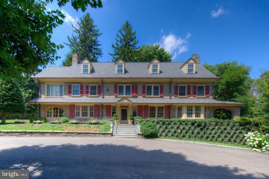 This is the one you have been waiting for; “Mayfield” is your West Chestnut Hill private oasis, set on 1.29 lush acres, high above Rex Avenue and Fairmount Park. Tucked away off Chestnut Hill Avenue sits this gracious 1911 Colonial Revival that has been lovingly updated and maintained by the current owners over the past 20 years. The large and inviting center hall is just the beginning of the highlight reel Mayfield has to offer, including beautiful hardwood floors, built-ins, crown moldings, fireplaces, pocket doors and architectural details that are just not found in newer homes. The large living room with fireplace and access to the covered porch with arched openings overlooks the lush grounds and massive Beech trees along Rex Avenue below. Built-ins and pockets doors can be found throughout the hall and adjoining library. Expansive dining room with fireplace and large adjoining butler’s pantry with ample storage and sink. Updated and open sunlit kitchen with Dacor range, Sub-Zero fridge, breakfast room, butler’s pantry with additional oven, and direct access to the rear terrace, gardens and small pond. Cozy beamed family room with custom built-ins, fireplace, wet bar and storage. Tucked away just off the center hall is the powder room. The second floor offers an expansive owners suite with generous bedroom, sleeping porch, fireplace, and expansive master bath with large walk-in shower, double vanity, tub, two water closets and large custom walk-in closets. Just off the owners suite and the back stair to the kitchen is the second-floor laundry. There are four other bedrooms on this floor, including three in the kids wing, and an updated hall bath. The third floor offers a very flexible floor plan with multiple rooms that can serve as additional bedrooms (2), home offices, or exercise room plus a large open great/rec room and a newly updated full bath. There is a large lower level with direct outside access, plenty of storage areas and a second laundry facility. Well maintained and tastefully upgraded with updated electric, new roof with copper gutters and downspouts (including a transferable warranty). Everything’s a go! Tucked away with lush plantings and colors in every season with a peaceful secluded blue stone terrace perfect for intimate family gathers or large-scale entertaining. A large detached two car garage with additional attic storage. Privacy abounds yet convenience is at your fingertips – you can stroll to the Avenue for shopping and dining or you are just steps away from Fairmount Park for access to miles of hiking, biking and walking trails. Easy access to Center City via the Chestnut Hill West Line at Highland Station is just around the corner, or a short drive into town – the choice is yours. Simply put, 440 West Chestnut Hill Avenue is one of the best offerings in Chestnut Hill; don’t wait - set your appointment today.