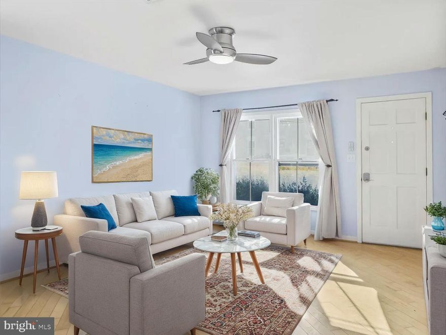 Move right into this end of group townhome style condo in the heart of downtown Frederick.  This home offers hardwood flooring throughout the main level.  The main level also includes a stackable full sized front loading washer and dryer.  The kitchen offer stylish cabinets, stainless steel appliances and granite counters.  The sliding glass door off the kitchen leads to a spacious deck which is perfect for outdoor dining or relaxing.  The upper level offers 2 bedrooms and 1 full bathroom.  In addition there is one assigned off street parking spot along with additional visitor parking on the rear.  The condo fee also includes water, sewer, snow removal and lawn care. Make this your new home today!