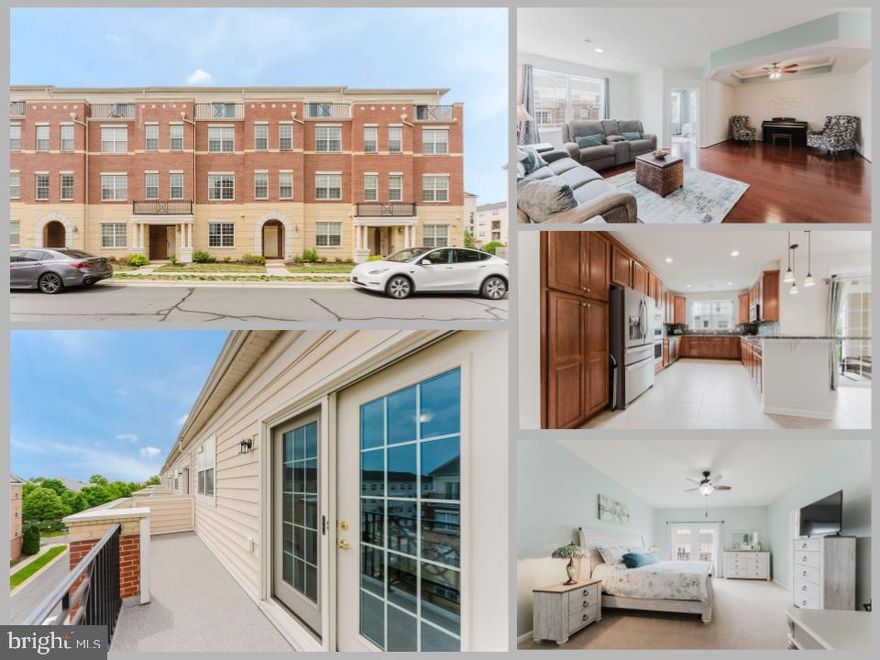 *Open Houses: 1-3 PM Saturday, May 9 | 1-4 PM Sunday, May 10.*

Welcome to 42590 Hollyhock Terrace, a beautifully maintained townhome in the heart of Brambleton offering over 2,500 square feet of thoughtfully designed living space. Bathed in natural light, the open main level features oversized windows and a seamless flow—perfect for both everyday living and entertaining.

The chef’s kitchen is the centerpiece of the home, showcasing warm granite countertops, modern cabinetry, and ample prep space. The adjoining breakfast area opens to a private balcony, ideal for morning coffee or dining under the stars. A spacious living and dining area provides flexibility for gatherings, while a dedicated main-level home office offers the perfect work-from-home setup.

Upstairs, the primary suite serves as a peaceful retreat with a large walk-in closet, spa-inspired bath complete with soaking tub, and access to its own private balcony—your personal outdoor escape. Two additional bedrooms share a full bath, and the convenient upper-level laundry adds ease to daily routines.

Additional features include an attached garage, private driveway, and plenty of guest parking. Residents of Brambleton enjoy an exceptional lifestyle with access to pools, playgrounds, tennis and basketball courts, and miles of scenic trails. Spend weekends at nearby Reservoir Park with kayaking, fishing, and waterfront views, or explore Brambleton Town Center just minutes away, offering shopping, dining, a movie theater, and library. Commuters will appreciate quick access to the Silver Line Metro, Dulles Airport, and major routes.

Immaculate and move-in ready, this home offers the perfect blend of comfort, style, and convenience in one of Loudoun County’s most desirable communities.