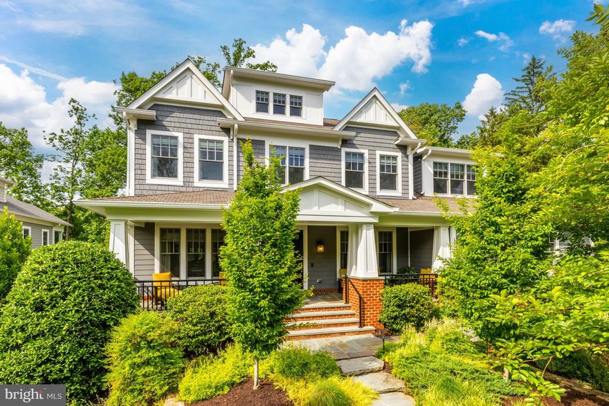 Sited proudly on a wonderful half acre corner lot in the heart of Franklin Park, pristine landscaping and hardscaping set the tone for this farmhouse style home offering 6400+/- square feet on four finished levels. This house features a 3 car garage with lovely front and rear porches. Custom millwork, updated lighting, fresh paint and abundant natural light do nothing but amplify this home’s ideal and thoughtful floorplan. The formal foyer is centered between a formal living room and dining room. The central stair has a dual direction landing with access from the kitchen and the foyer. The dining room opens to a large butler’s pantry with a massive walk-through pantry providing access to the mudroom. A comfortable and gracious open family room with fireplace and breakfast room are open to the bright kitchen which is generously equipped with custom cabinetry, honed granite counters, and appliances fit for a gourmet chef.  Access to the screen porch and patio with a trellis is either from the family room or the breakfast room. The side mudroom entrance lends easy access to the casual spaces of the home. 

The second level provides an expansive primary suite that offers a sitting room with tray ceiling and wet bar, two walk-in closets with custom cabinetry, and generous ensuite bathroom a perfect space for private relaxation. The upper foyer accents this home’s curated modern conveniences, with access to a large loft level that also doubles as an additional bedroom with full bath. On the main bedroom level, ensuite bathrooms and walk-in closets are provided for all three secondary bedrooms. A laundry room and large office space with built-ins completes this level.
 
The private backyard retreat features landscape lighting, fabulous screen porch, irrigation, and outdoor entertaining areas. Enveloped by mature trees and lush landscape by Land Art, the patio with trellis adds to the appeal.
 
The walk-out lower level adds the final touch to the amenities, with a 750+ bottle wine cellar, gym and wet bar. The sixth bedroom and another bath complete this level along with an ample storage room.  New exterior paint was completed last year, the heating and air conditioning systems were replaced on the first and second floors, and a whole house generator was added in 2012.
 
Franklin Park is known for its lush natural landscape, mature trees, and charming rolling hills. This home offers access to the best of McLean with its close proximity to all the Downtown McLean and Downtown Arlington have to offer. It is ideally situated just minutes to the George Washington Parkway, I-66, Tyson's Corner, and the Capital Beltway.