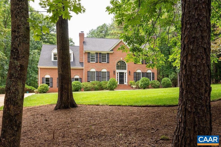 Lovely neighborhood and family home in Western Albemarle school district. The comfortable floor plan includes a first floor open eat-in kitchen that flows seamlessly into the adjacent sun room and living rooms. The formal dining room is spacious and the kitchen includes Sub-Zero refrigerator, Viking range with hood and stacked double ovens. Lower level has a family room / TV area, a separate game room, and an open bright bedroom with walk out access. The cul-de-sac 5.44 acre lot offers a private setting with a flat newly sodded front yard. Several major 2023 improvements include: new roof; upgraded attic insulation; brownstone gravel driveway; new flagstone front walk-way and redone side access steps; fresh interior painting thru out; new carpet in lower bedroom.,Fireplace in Basement,Fireplace in Bedroom,Fireplace in Family Room,Fireplace in Living Room