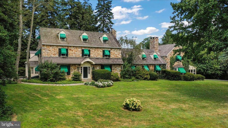 Grand 3 story stone colonial nestled on a sprawling 2.6-acre estate overlooking the picturesque Kennett Square Country Club and its meticulously manicured golf course. This timeless residence, built in 1948, exudes elegance and sophistication while offering modern comforts for luxurious living.

As you enter the home, you’ll be captivated by the impeccable craftsmanship and attention to detail throughout its 10 rooms. The spacious layout boasts 5 bedrooms and 4 full paths plus 2 powder rooms, providing ample space for family and guests. Each room is thoughtfully designed, blending traditional charm with contemporary elements.  There is also a second floor, 6th bedroom that would make an ideal  In-Law or "Au Pair" suite, used by the previous owner as an in-home office. 

The main level is adorned with two inviting woodburning fireplaces, adding warmth and character to the living spaces. A floor to ceiling stone fireplace accents the sprawling Family Room.  The formal Living Room offers a green marble fireplace. Whether you seek a cozy ambiance during winter evenings or a focal point for entertaining, these fireplaces create a captivating atmosphere.  A heated, glass/screened porch permits year round enjoyment of the lust scenery.

Step outside into the backyard oasis, where an inground pool awaits your enjoyment. Surrounded by lush greenery and complemented by a charming pool house, this private and protected retreat offers a refreshing respite during the warmer months. Relax poolside, entertain guests, or simply savor the serenity of your surroundings.  A pool house with a full shower and bathroom offers a  convenient changing area,  bringing the total number of full bathrooms on the property to 6.

The property’s prestigious location ensures a sense of exclusivity and privacy, as well as convenient access to the amenities of the renowned Kennett Square Country Club. Indulge in rounds of golf, fine dining, or social events, all just steps away from your front door.

In summary, this grand stone colonial presents a unique opportunity to own an exquisite residence with a rich history. With its 3 stories, 13 rooms, 6 bedrooms, 5 baths, 2 fireplaces, and an idyllic 2.6-acre setting overlooking the Kennett Square Country Club and golf course, this home embodies refined living at its finest.